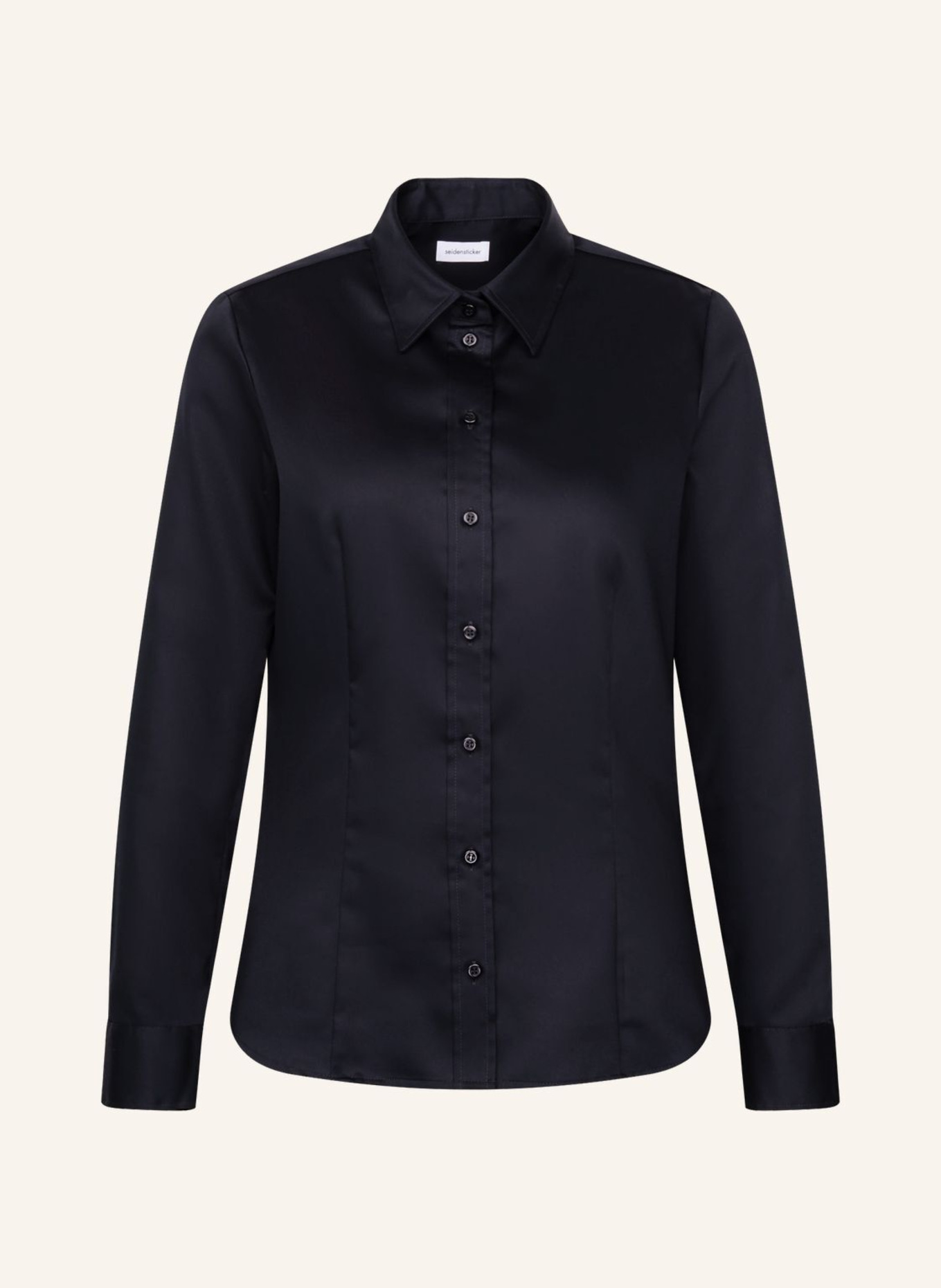 seidensticker Klassieke blouse, overhemdblouse: ZWART