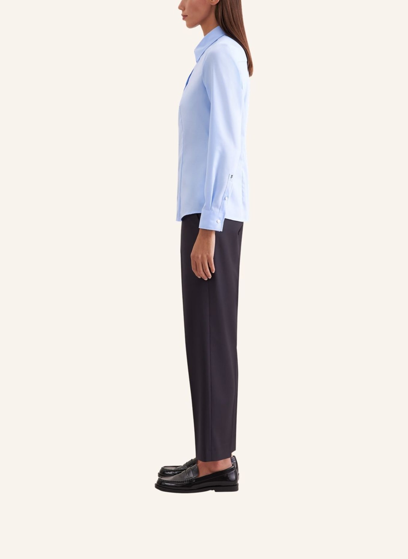 seidensticker Klassieke blouse, overhemdblouse: BLAUW