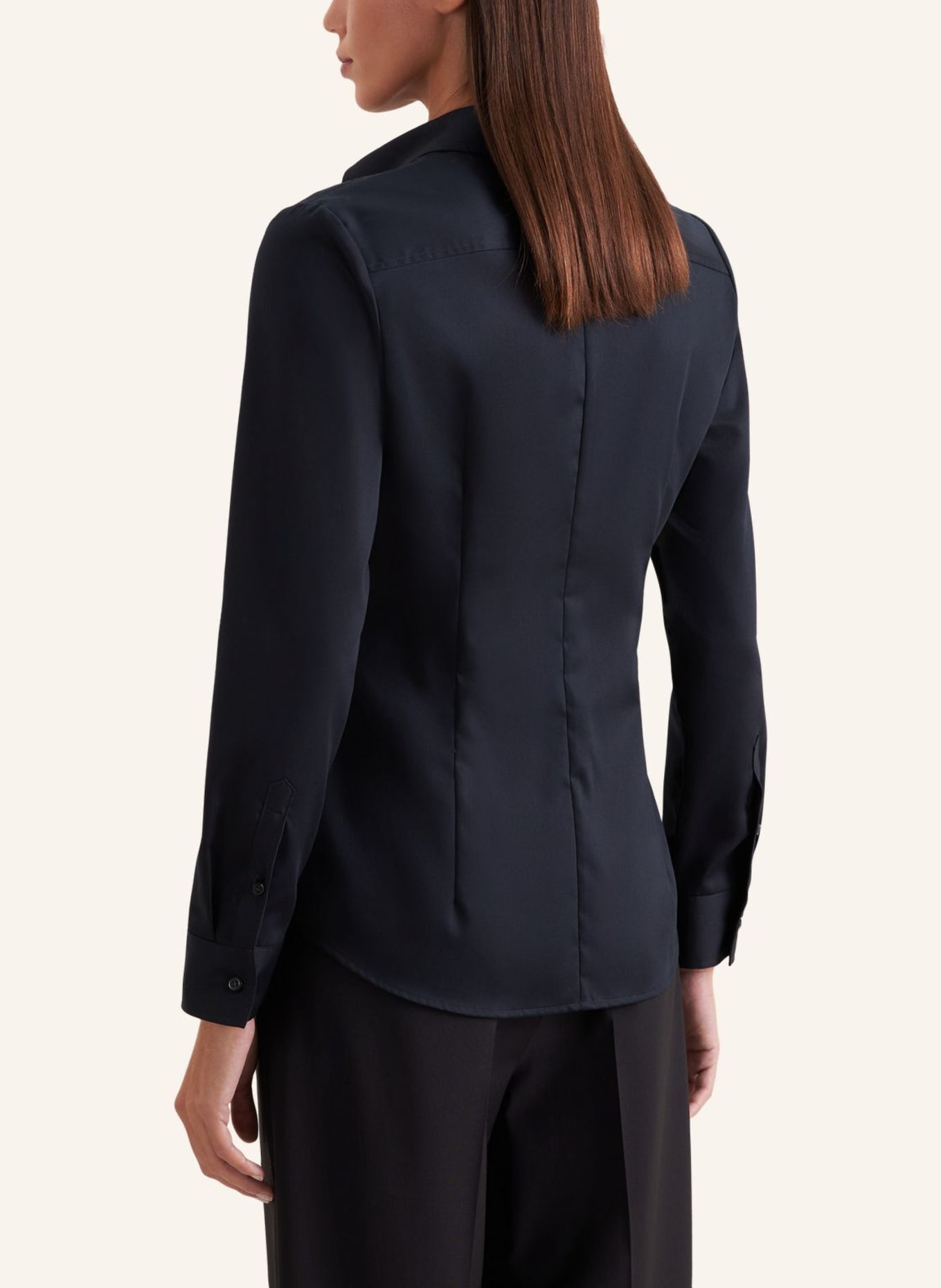seidensticker overhemdblouse: ZWART