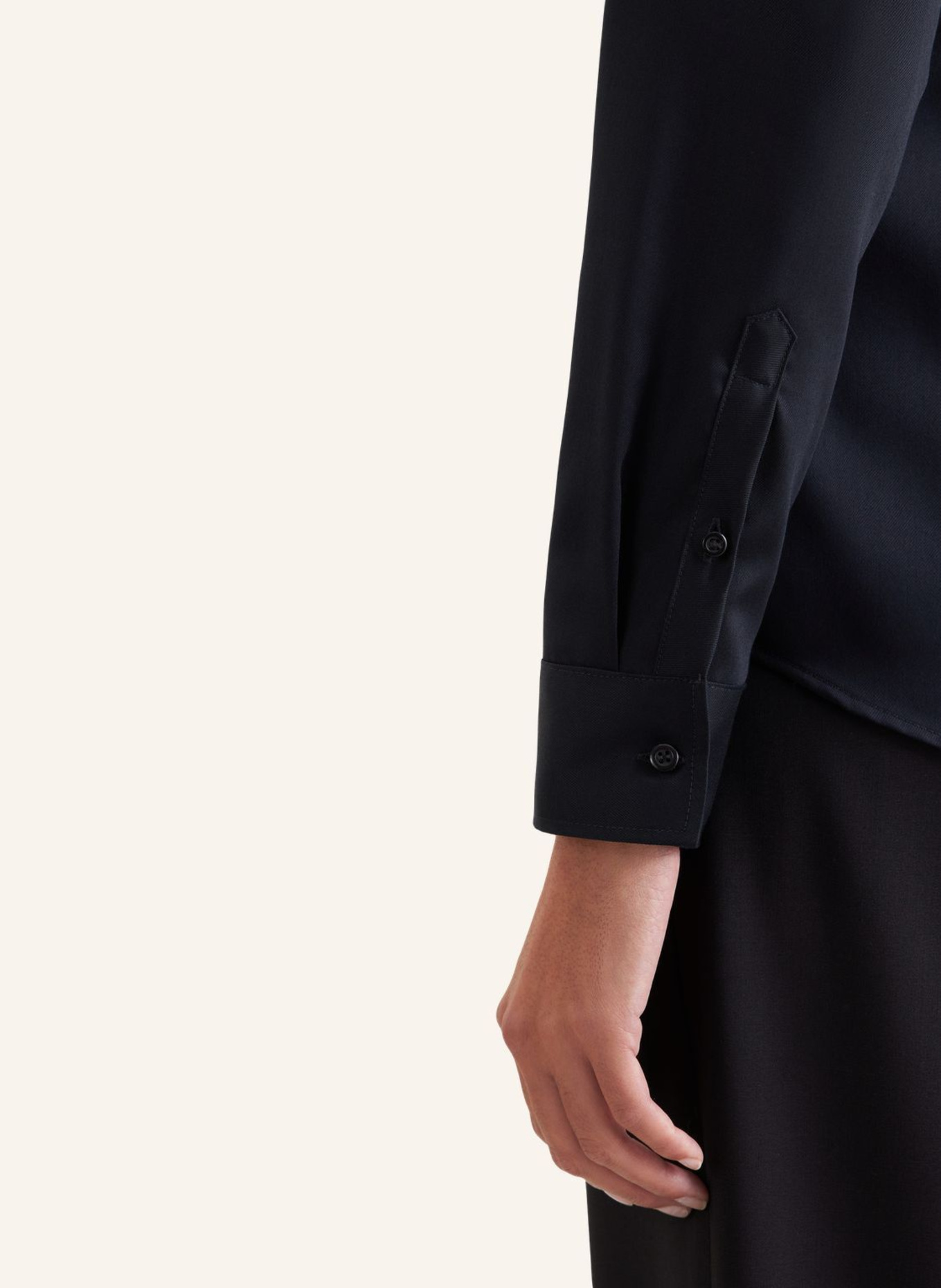 seidensticker overhemdblouse: ZWART