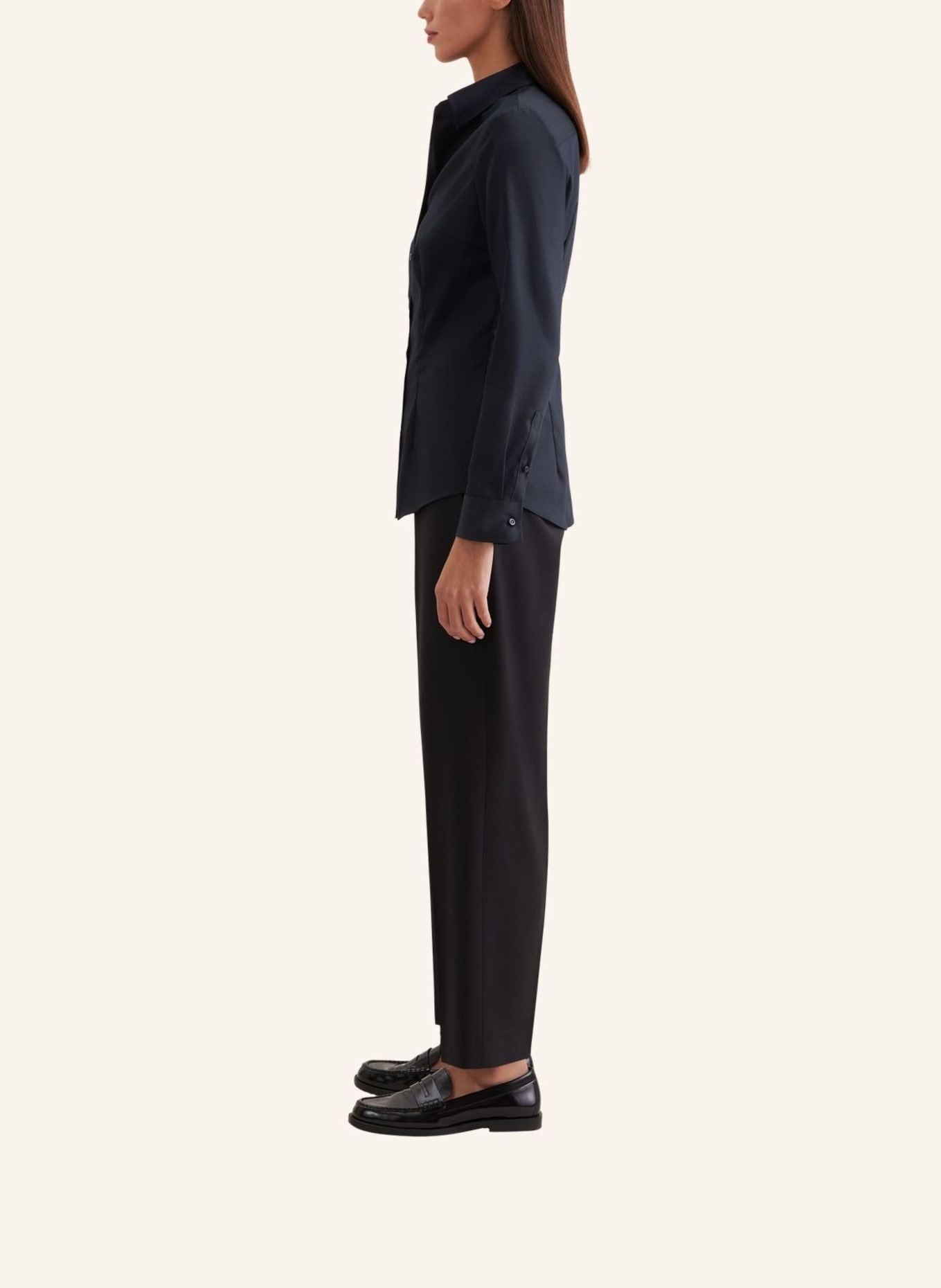 seidensticker overhemdblouse: ZWART