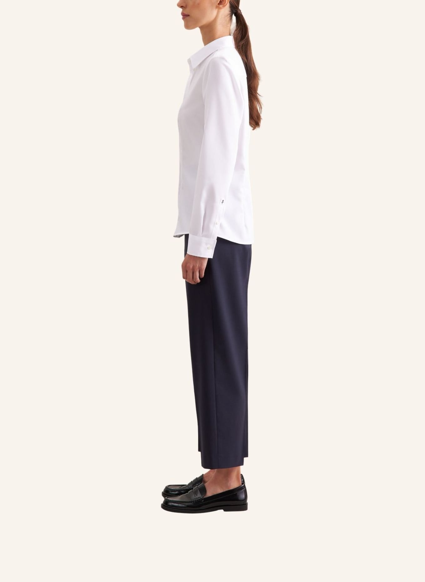 seidensticker Klassieke blouse, overhemdblouse: WIT