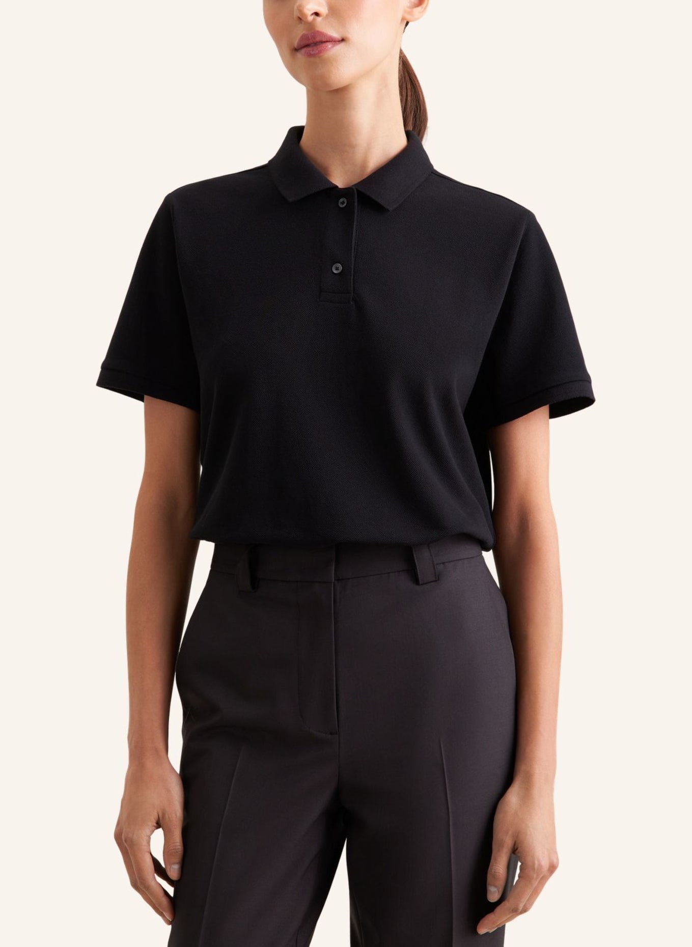seidensticker Poloshirt, polo: ZWART