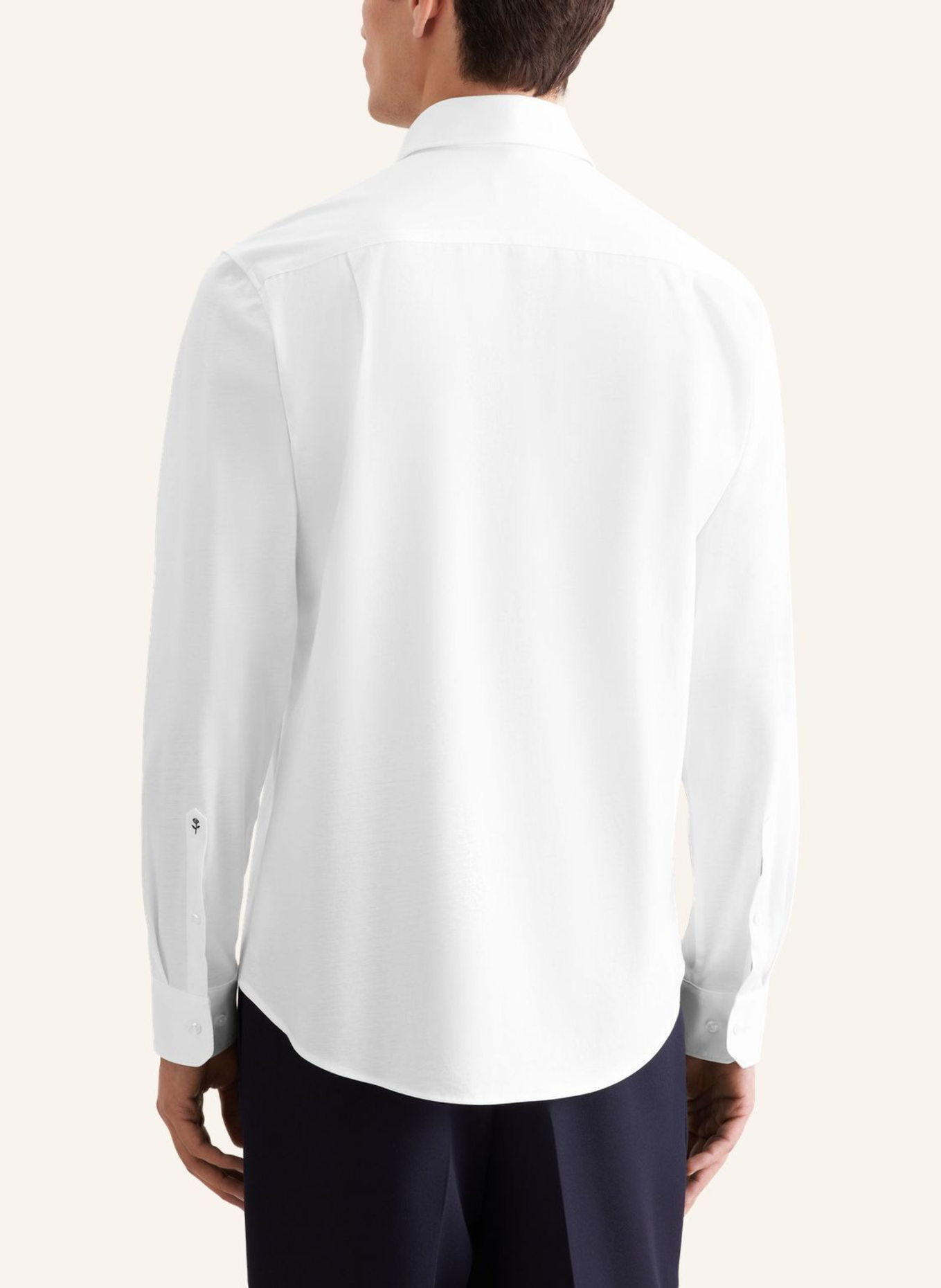 seidensticker Regular-Fit Jersey Shirt: WHITE