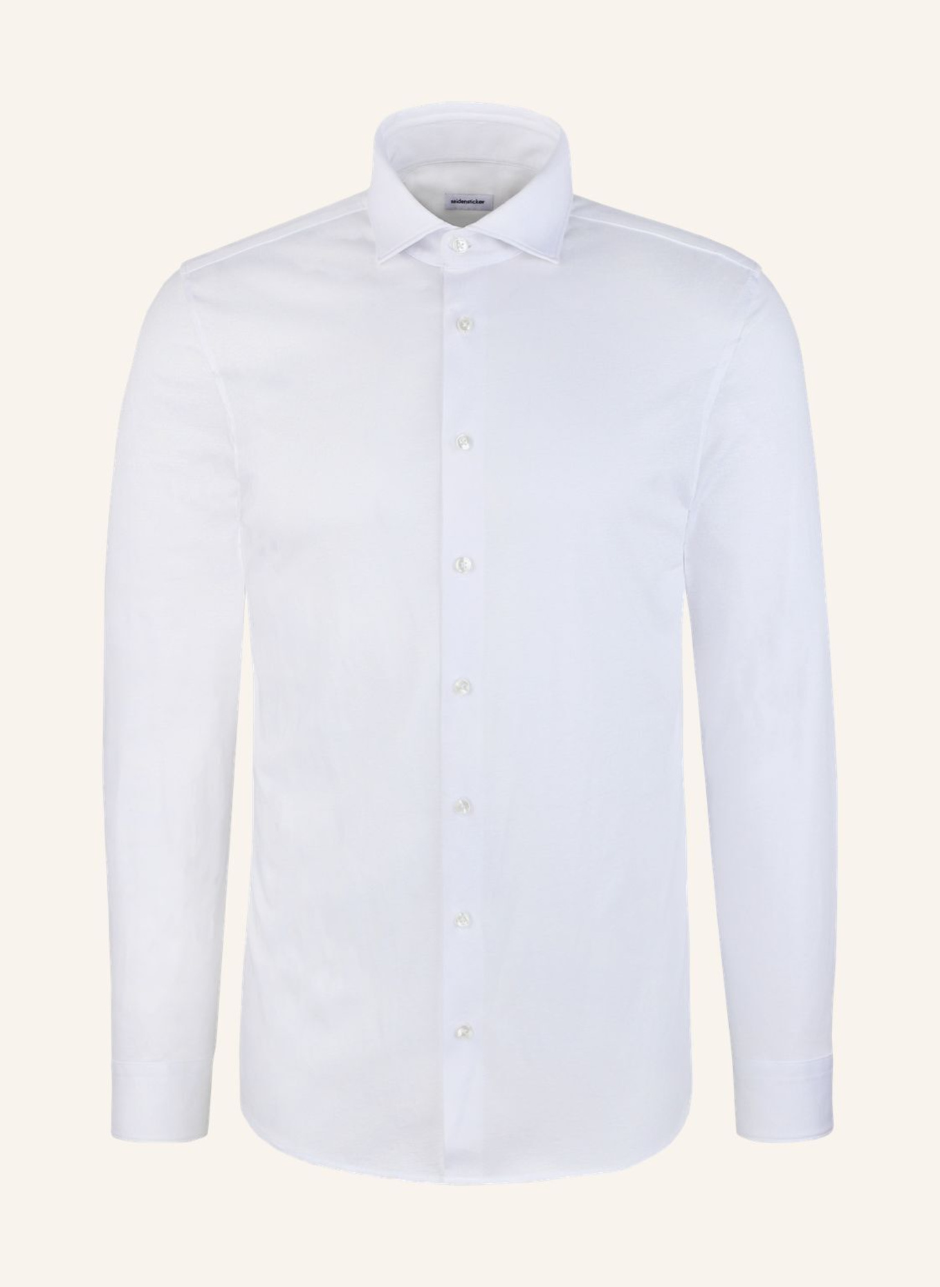 seidensticker Regular-Fit Jersey Shirt: WHITE
