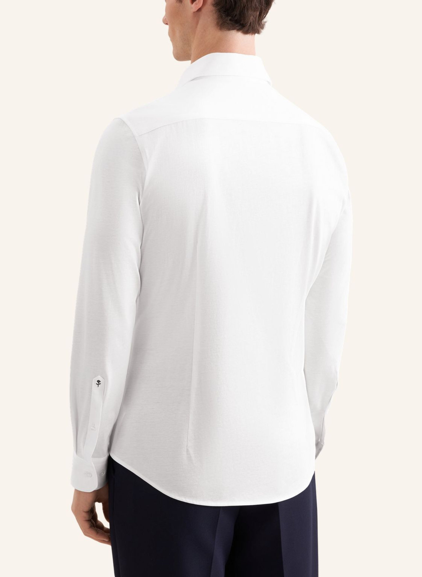 seidensticker Jersey Shirt, Shaped Fit: WHITE