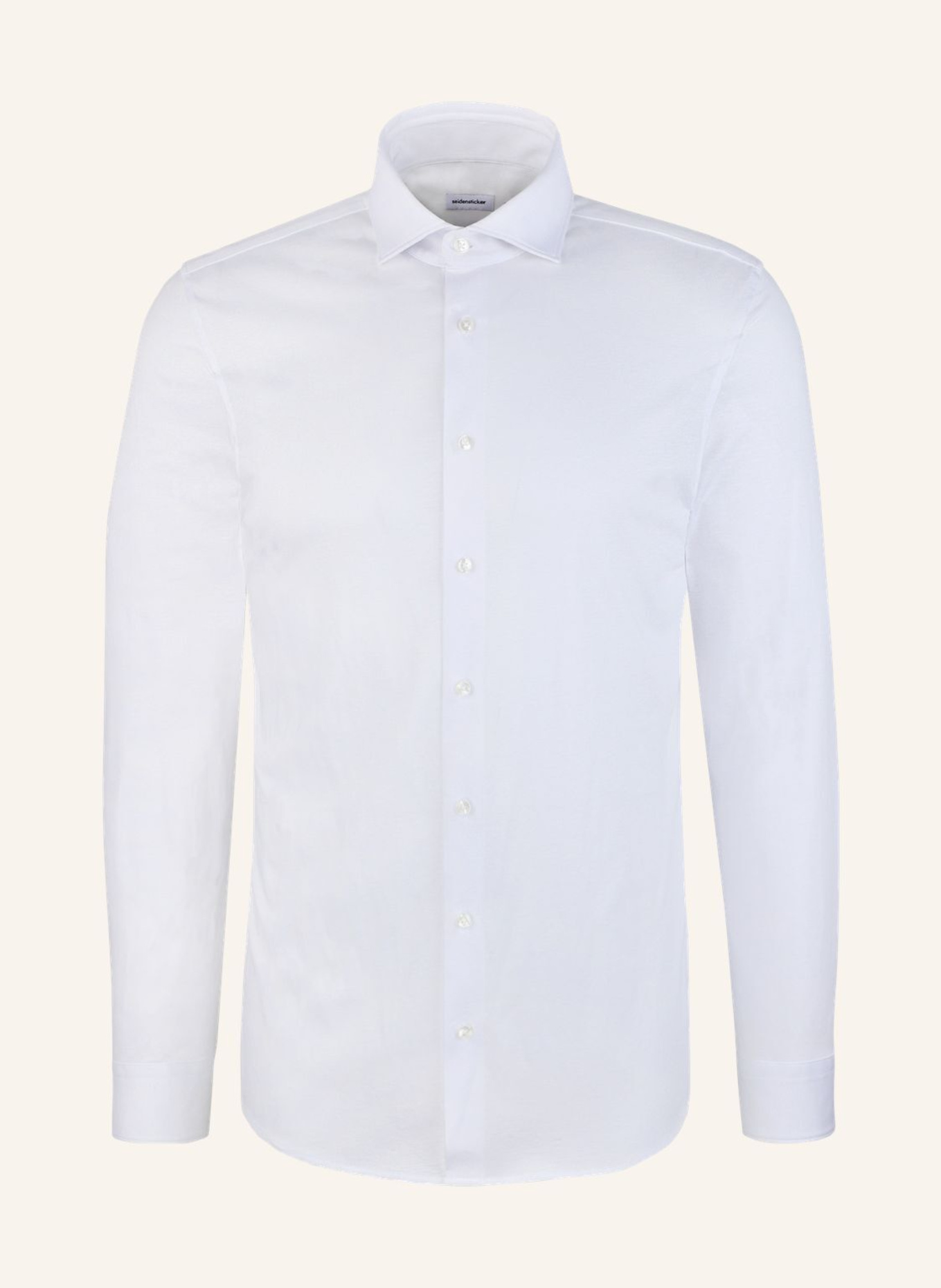 seidensticker Jersey Shirt, Shaped Fit: WHITE