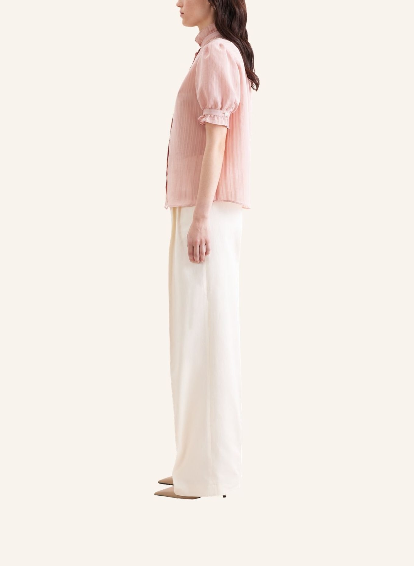 seidensticker Blouse met ruches: ROZE