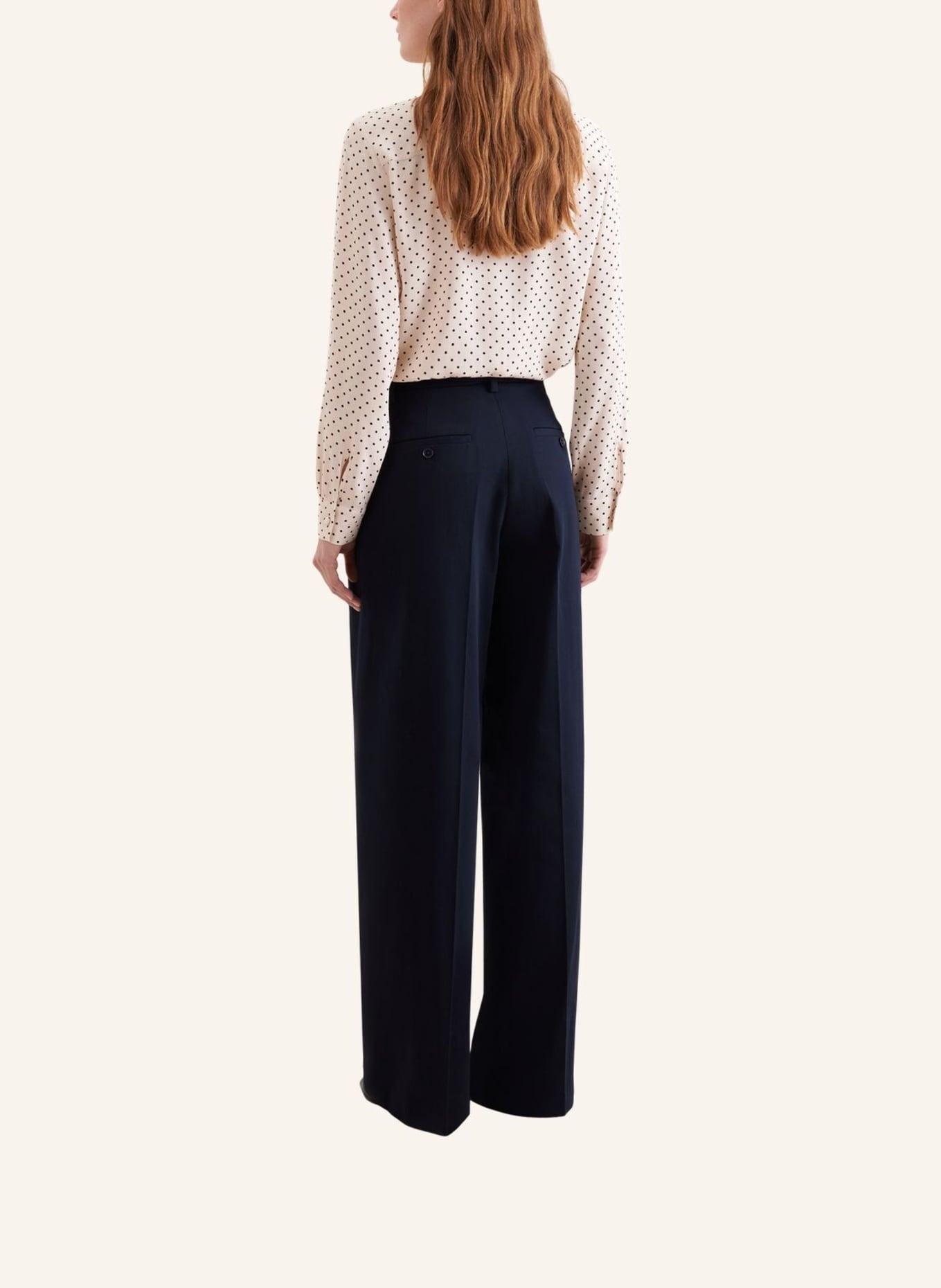 seidensticker stoffen broek: DONKERBLAUW