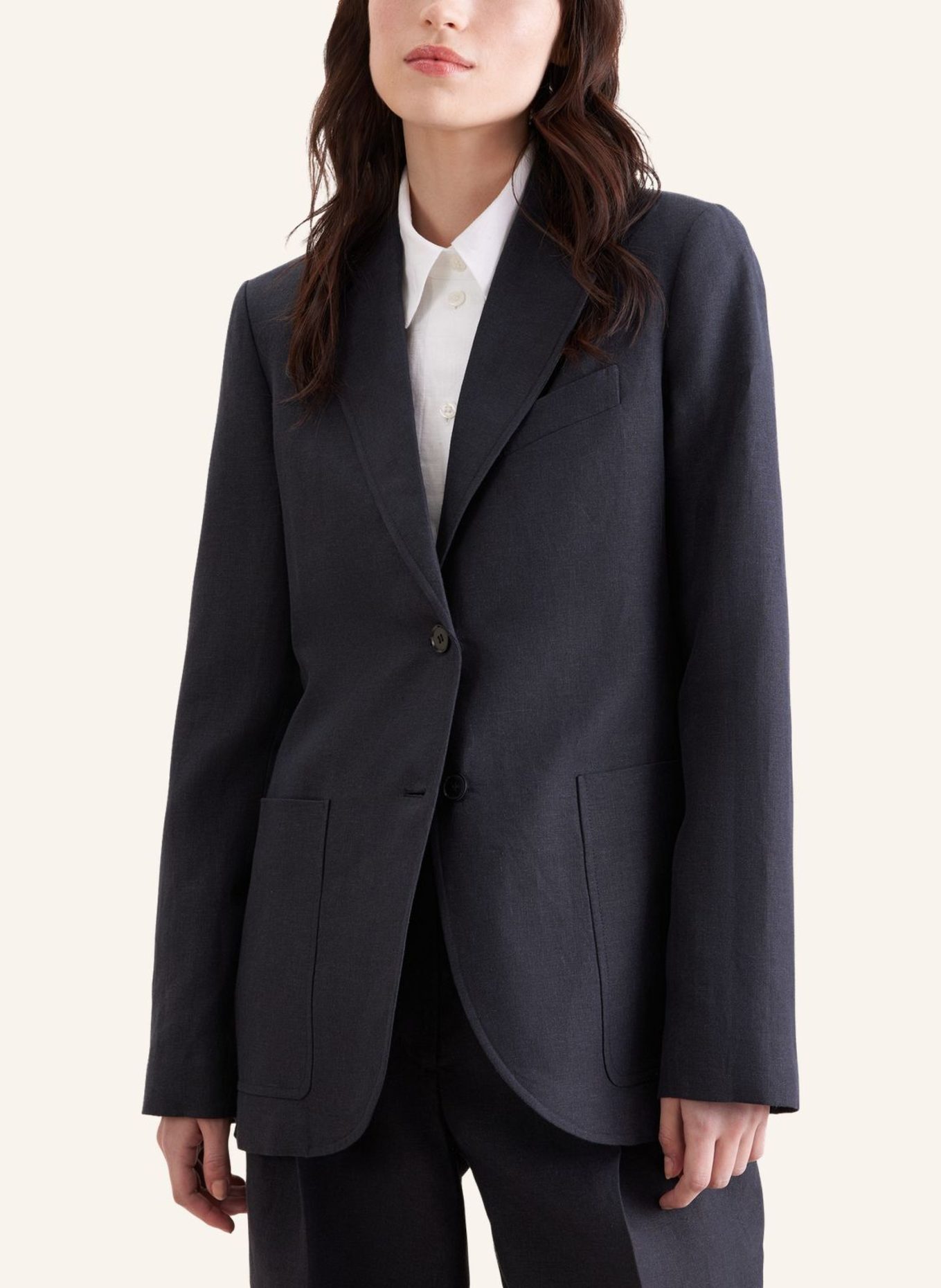 seidensticker blazer: ZWART