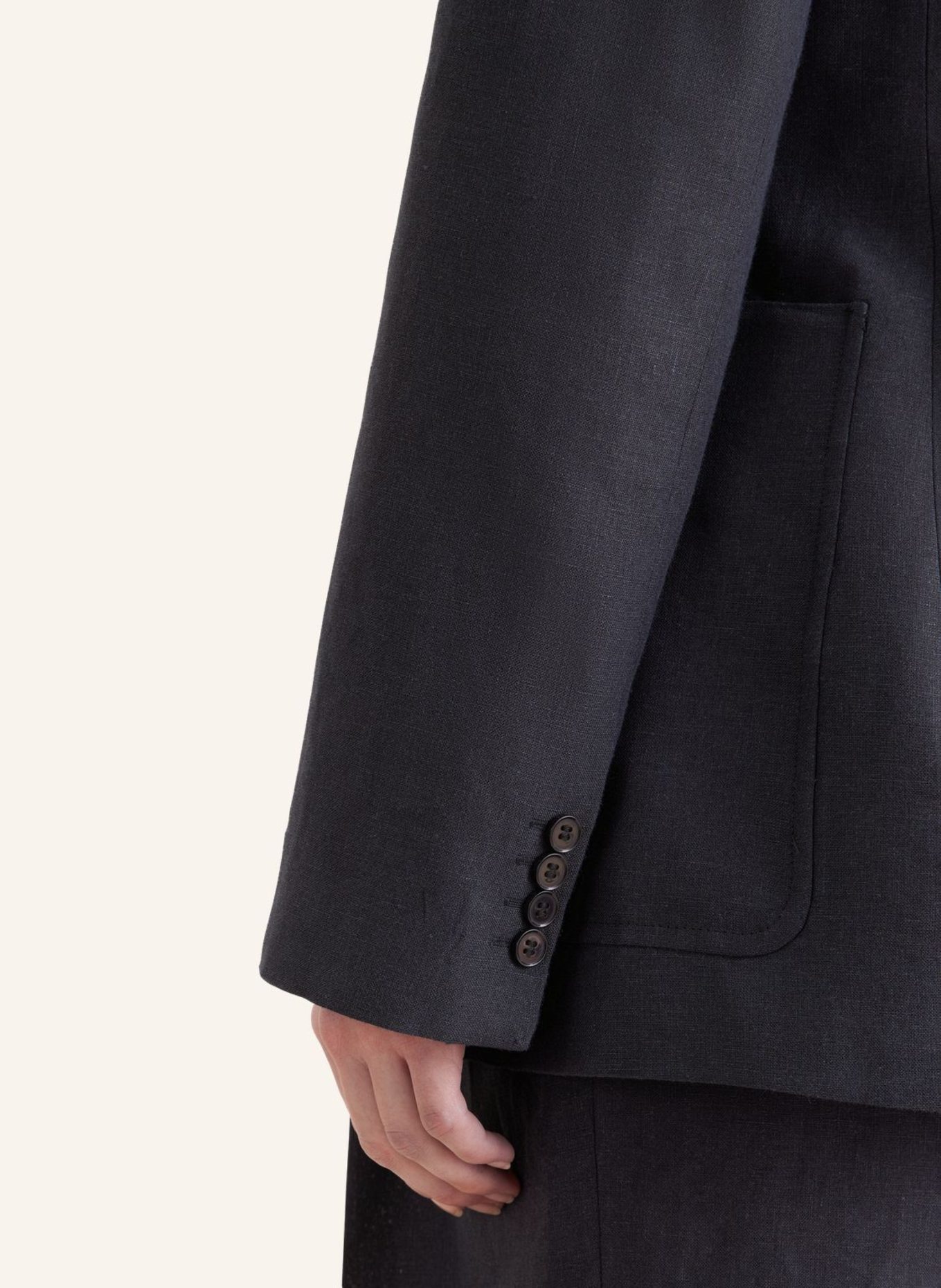 seidensticker blazer: ZWART