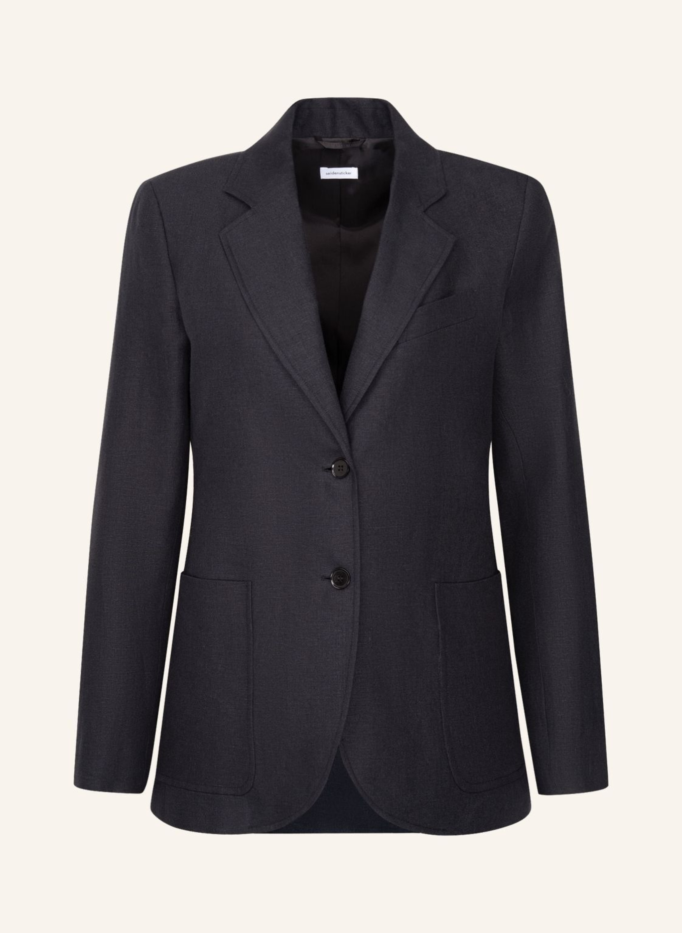 seidensticker blazer: ZWART
