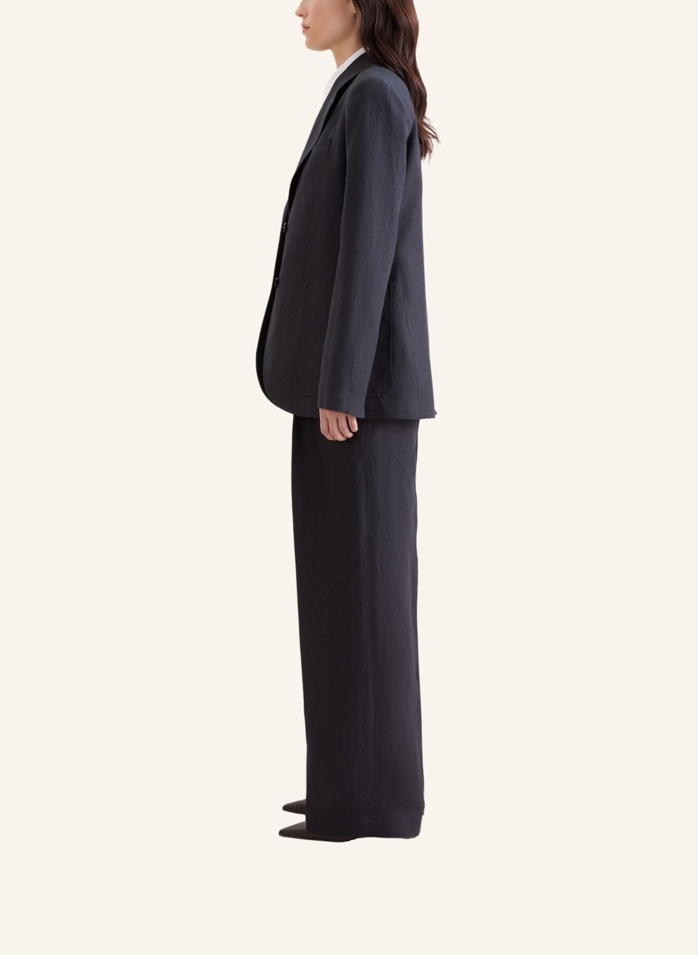 seidensticker blazer: ZWART