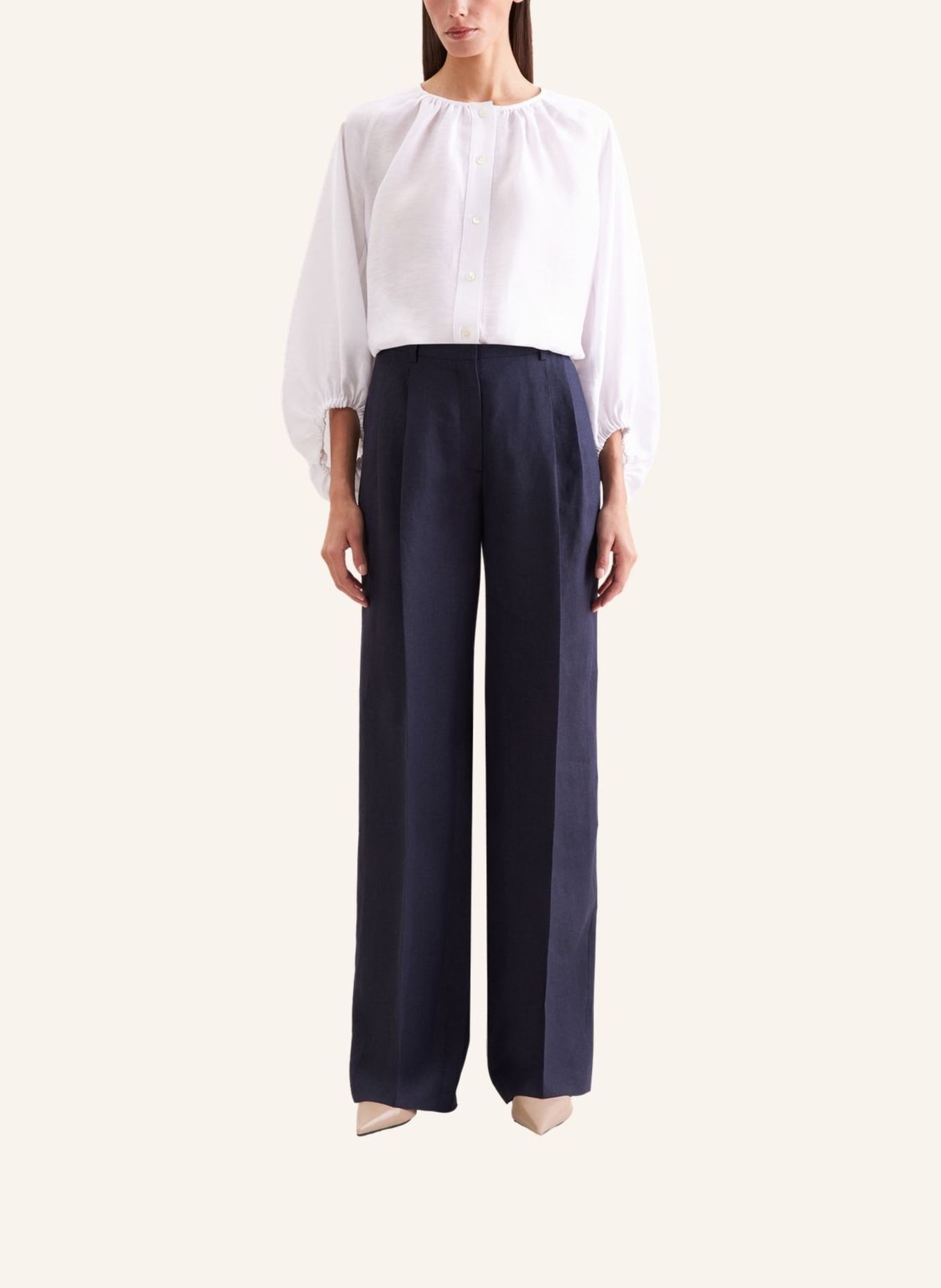 seidensticker stoffen broek: DONKERBLAUW