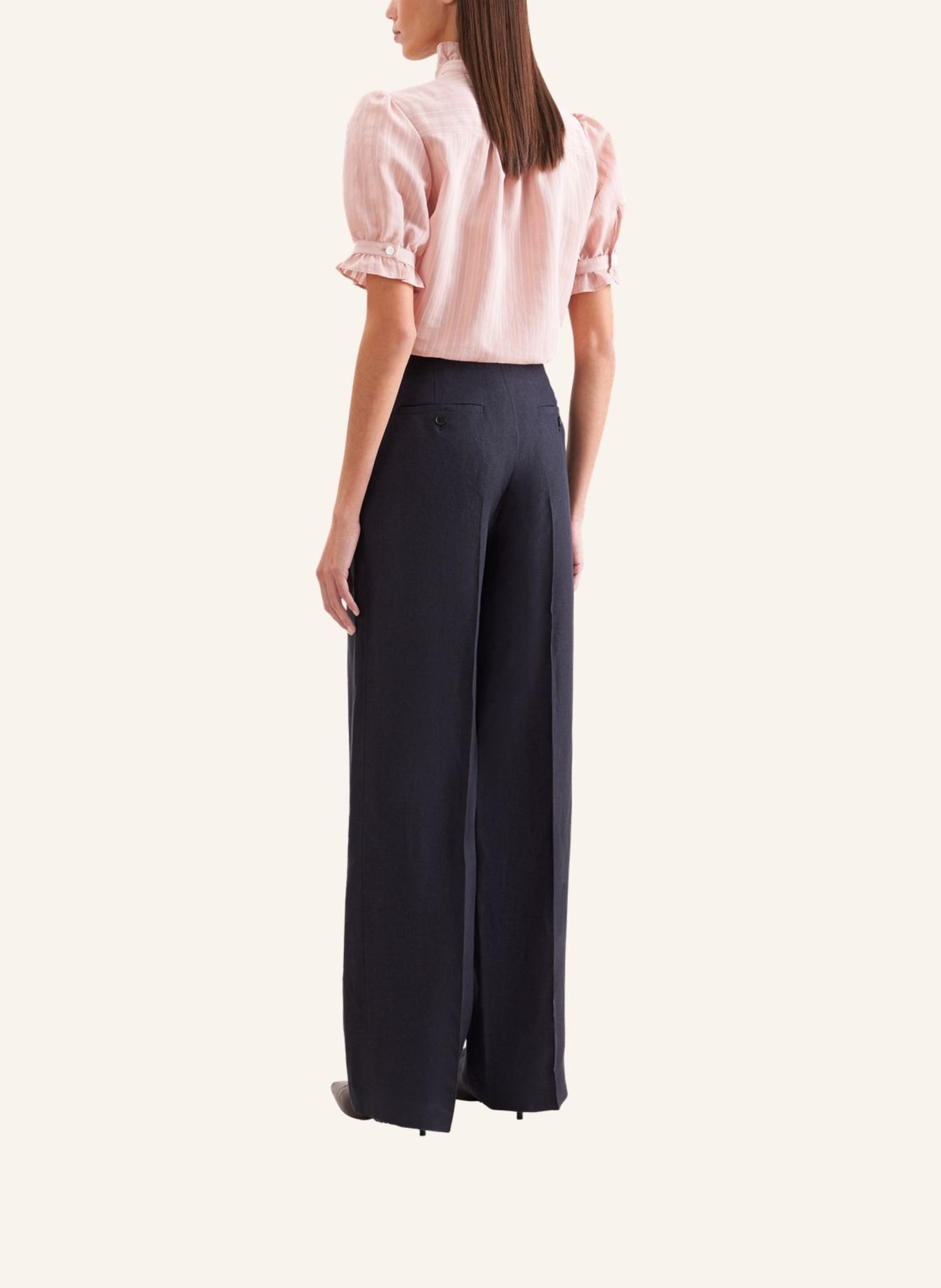 seidensticker stoffen broek: ZWART