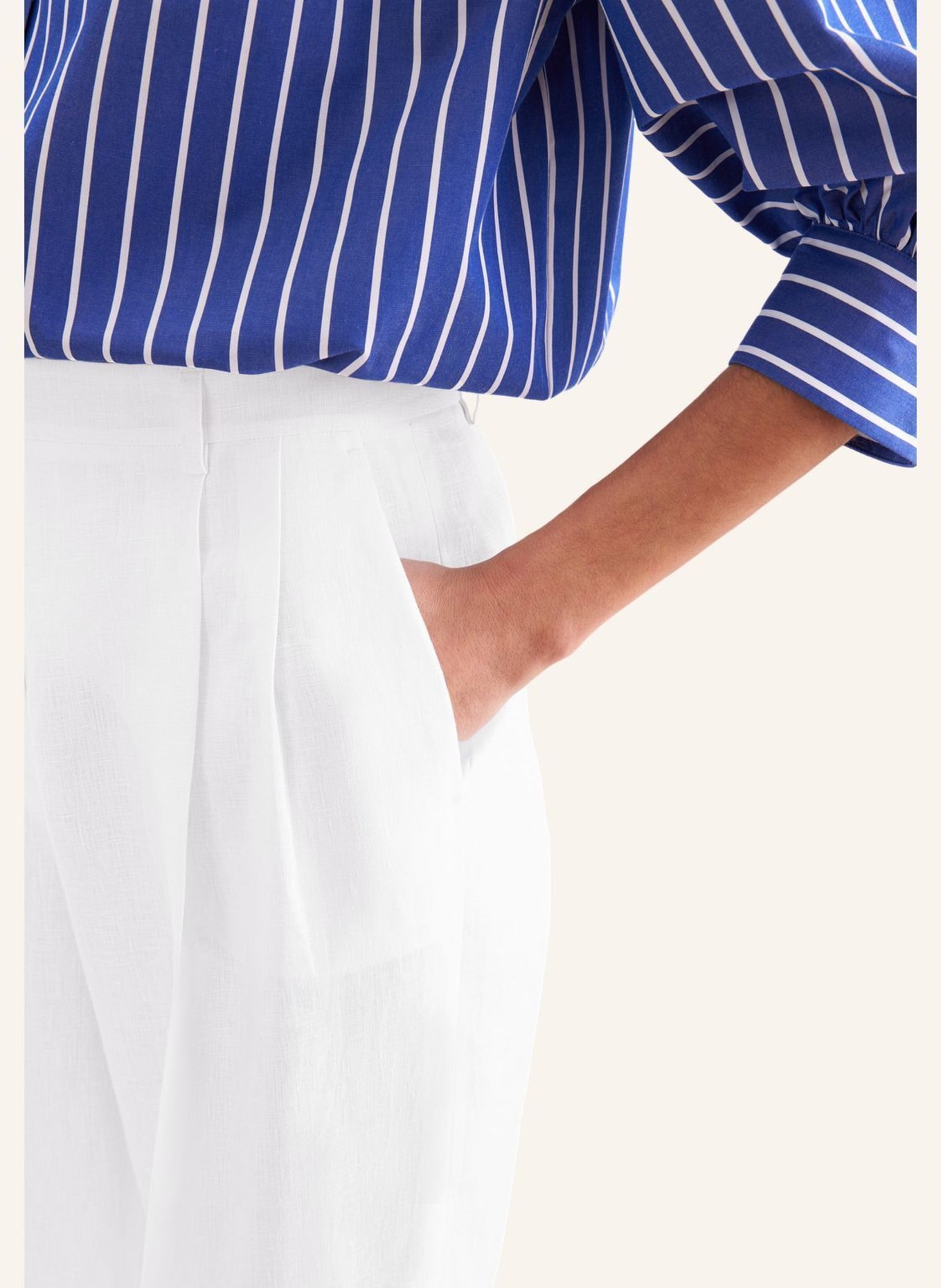 seidensticker stoffen broek: WIT