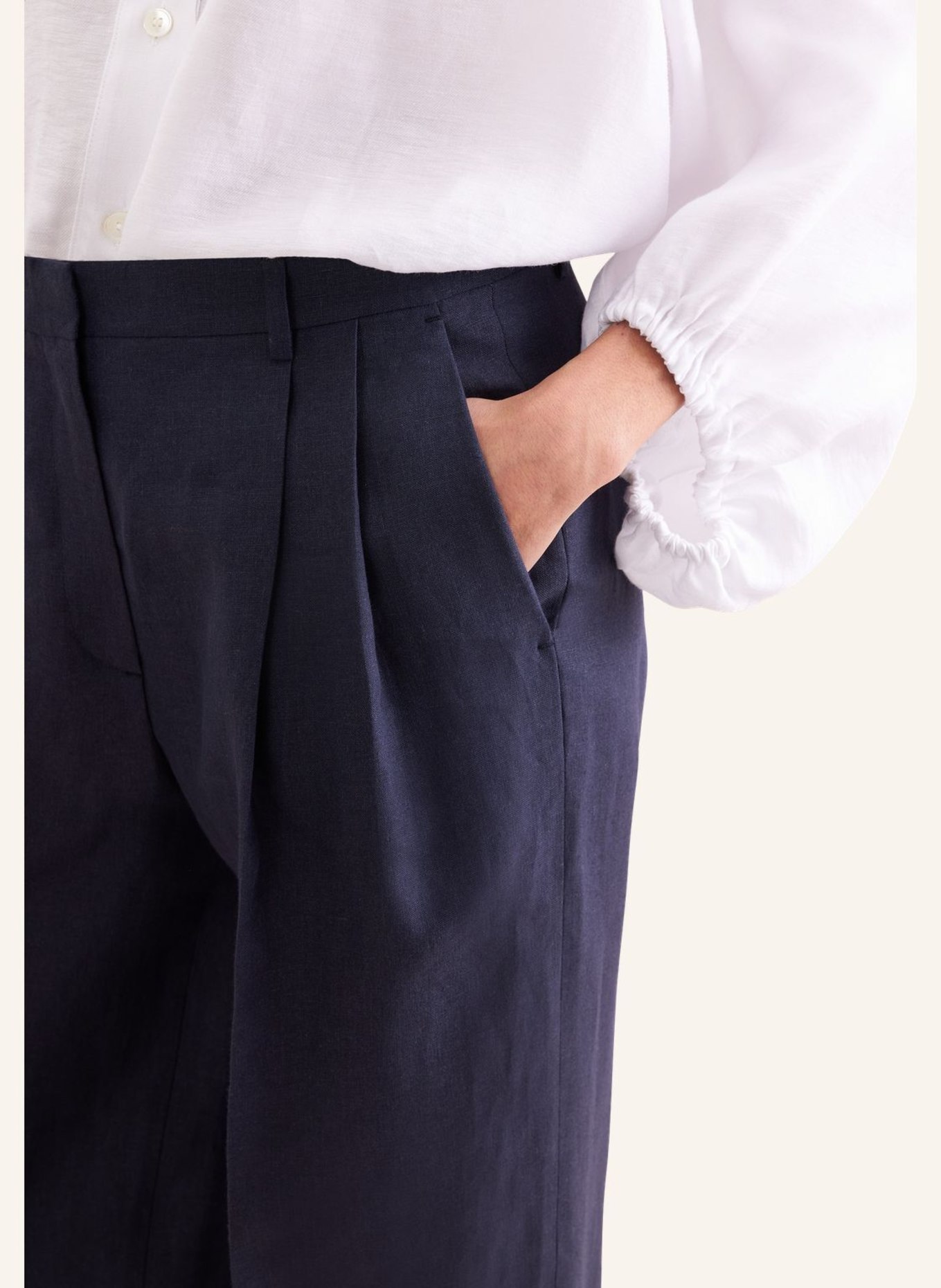 seidensticker stoffen broek: DONKERBLAUW
