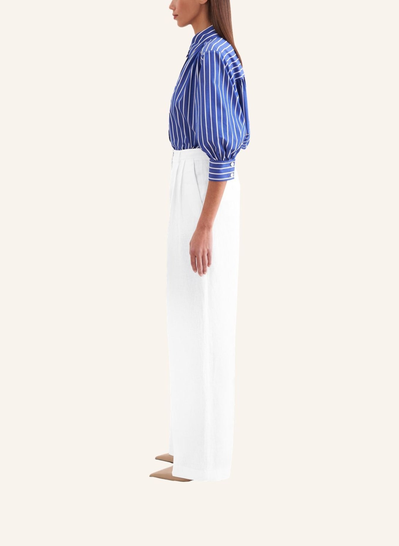 seidensticker stoffen broek: WIT