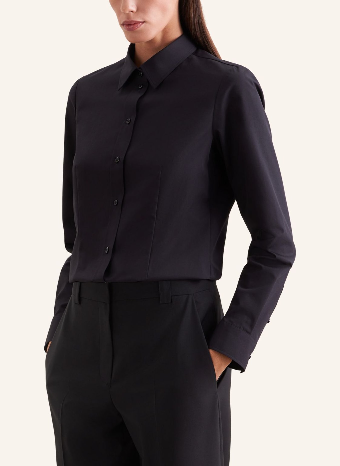 seidensticker Klassische Bluse: SCHWARZ