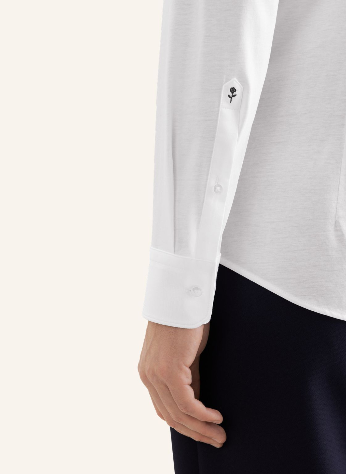 seidensticker Jerseyhemd Slim Fit: WEISS