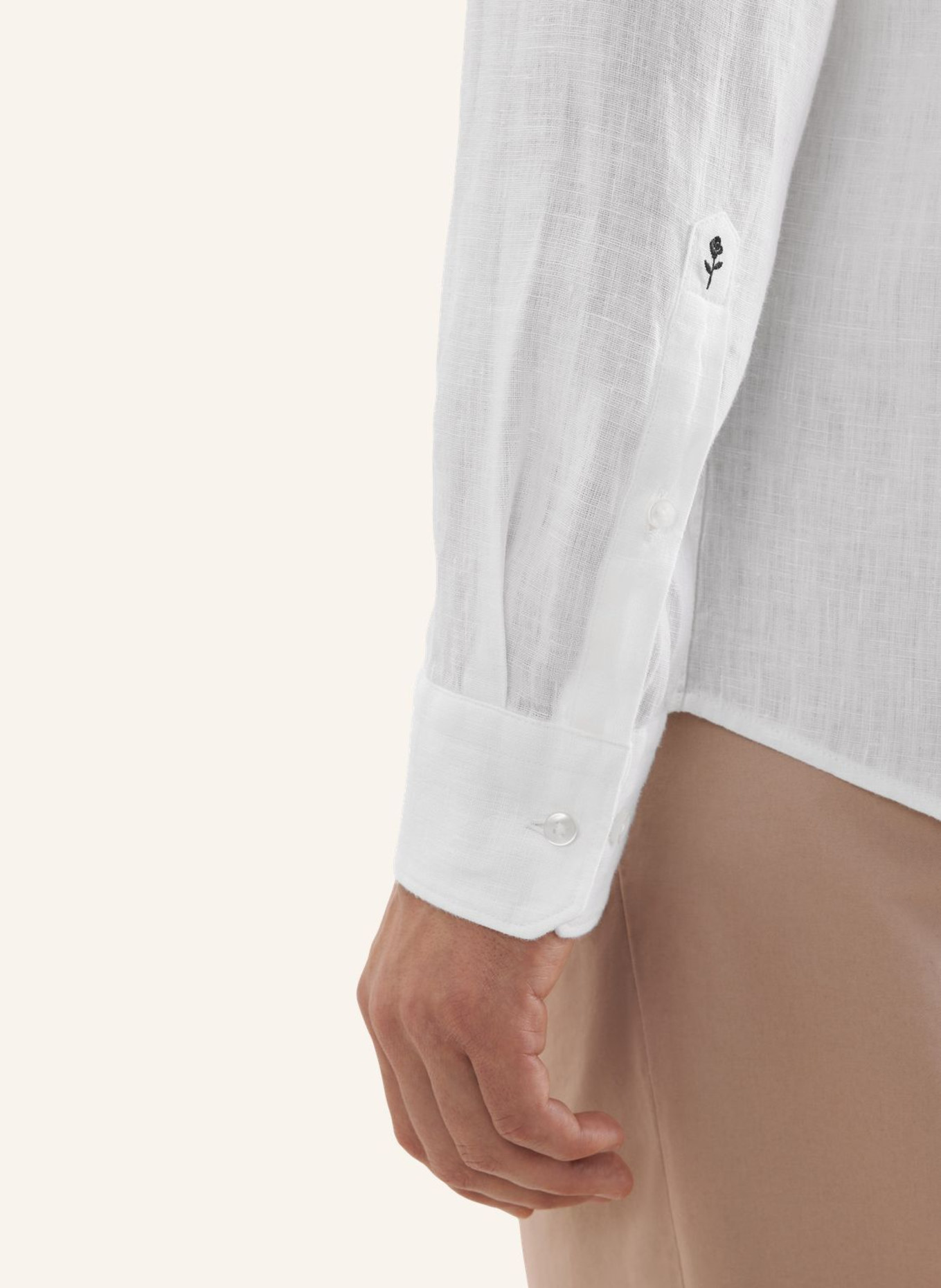 seidensticker Leinenhemd Regular Fit: WEISS