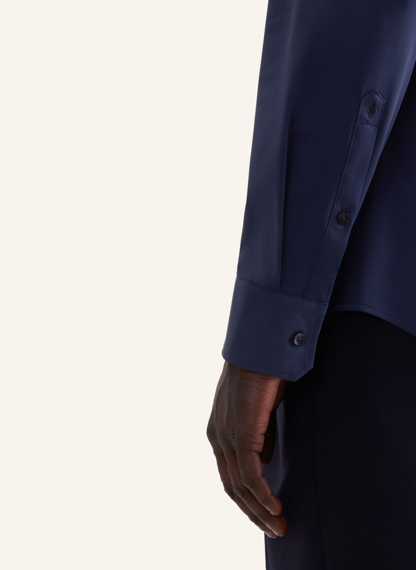 seidensticker Slim-Fit Performance Shirt: DARK BLUE