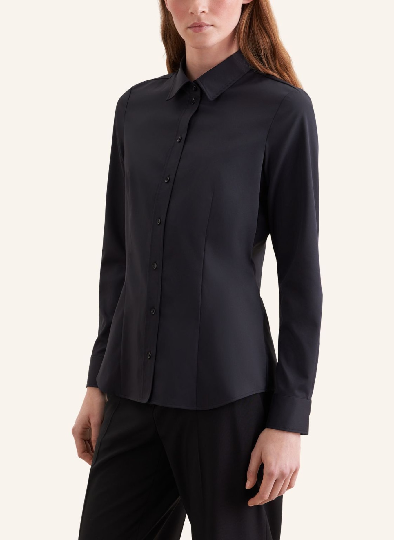 seidensticker Klassieke blouse: ZWART