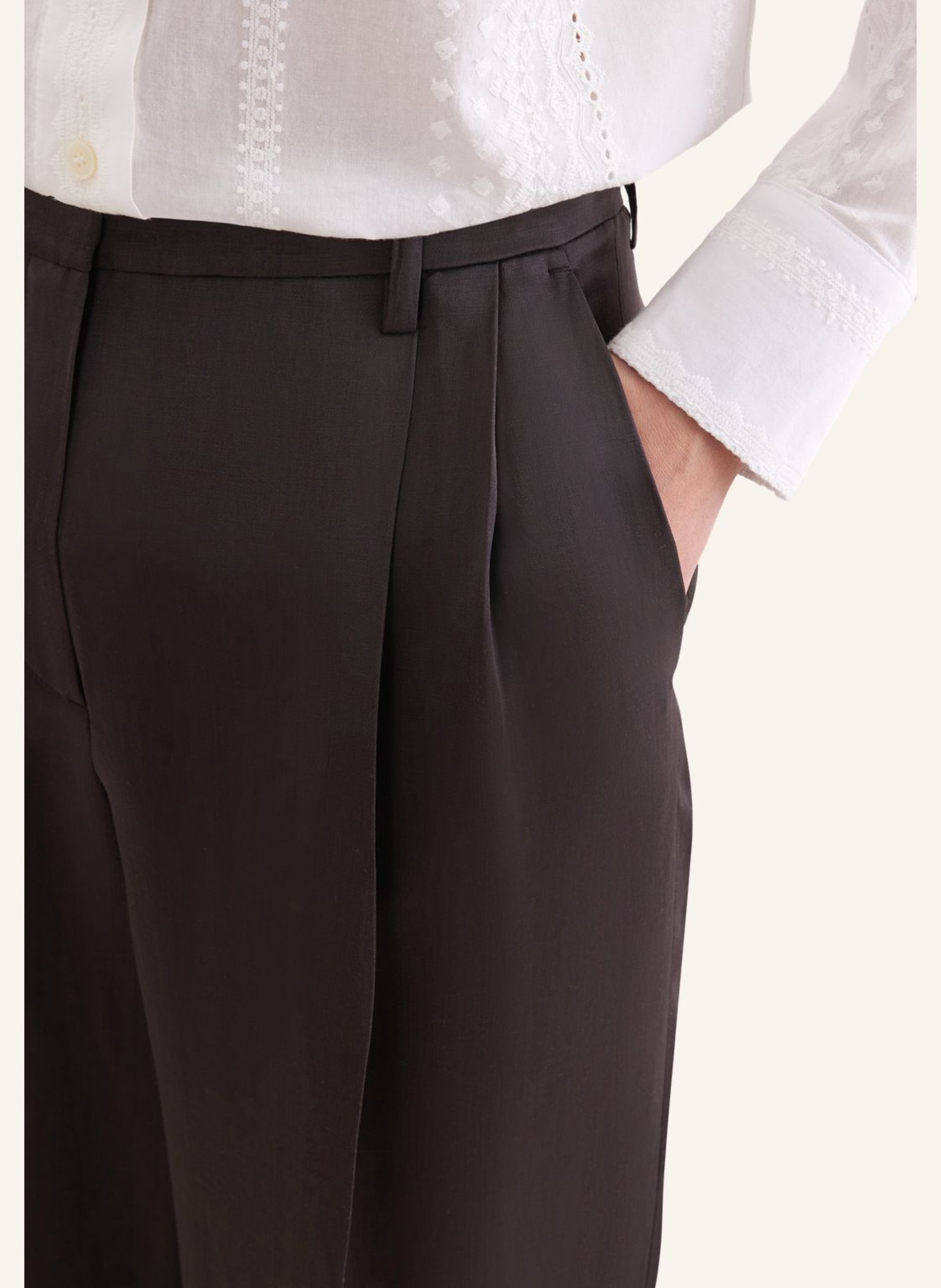 seidensticker stoffen broek: BRUIN