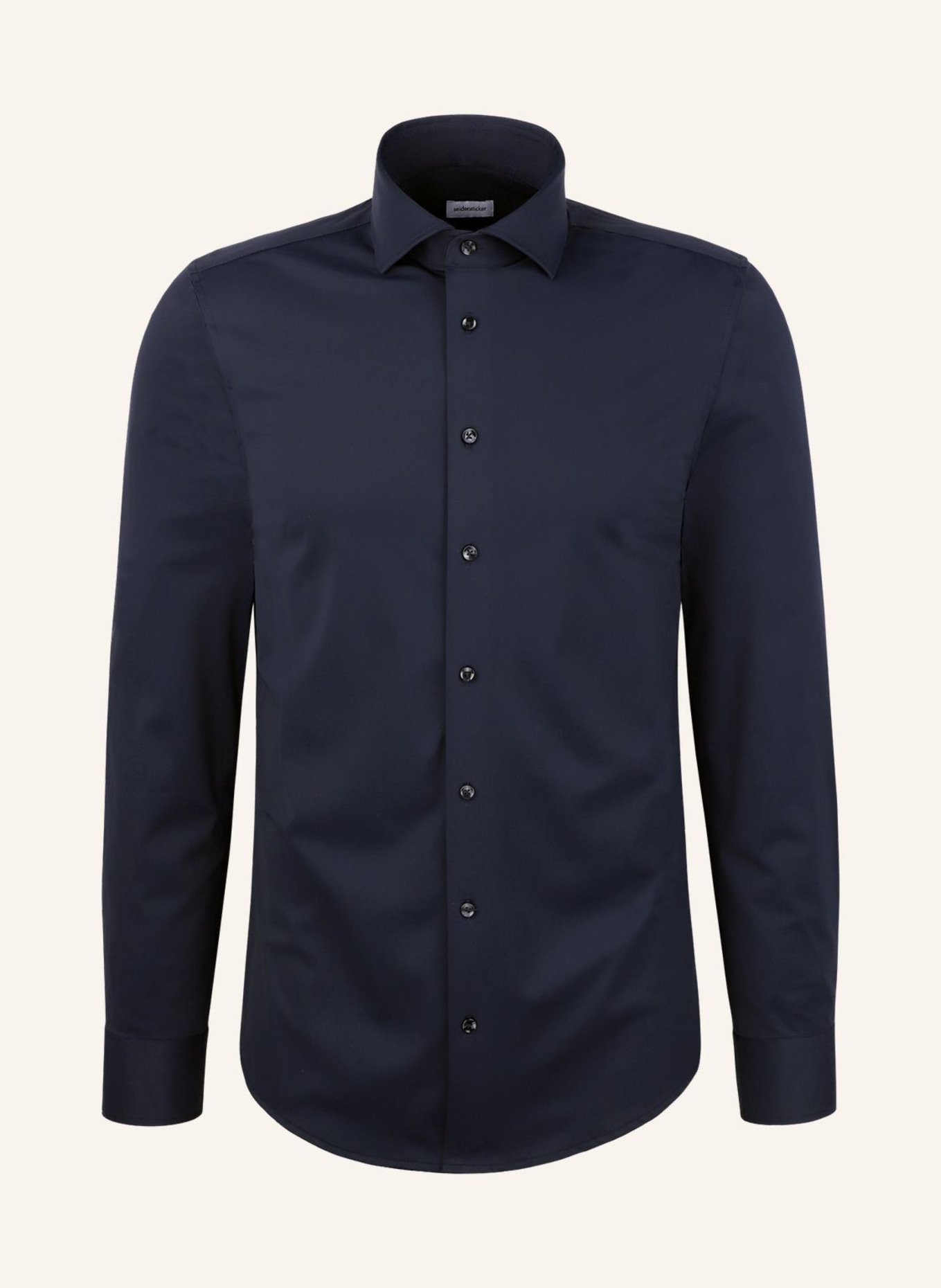 seidensticker Overhemd met slanke pasvorm: DONKERBLAUW
