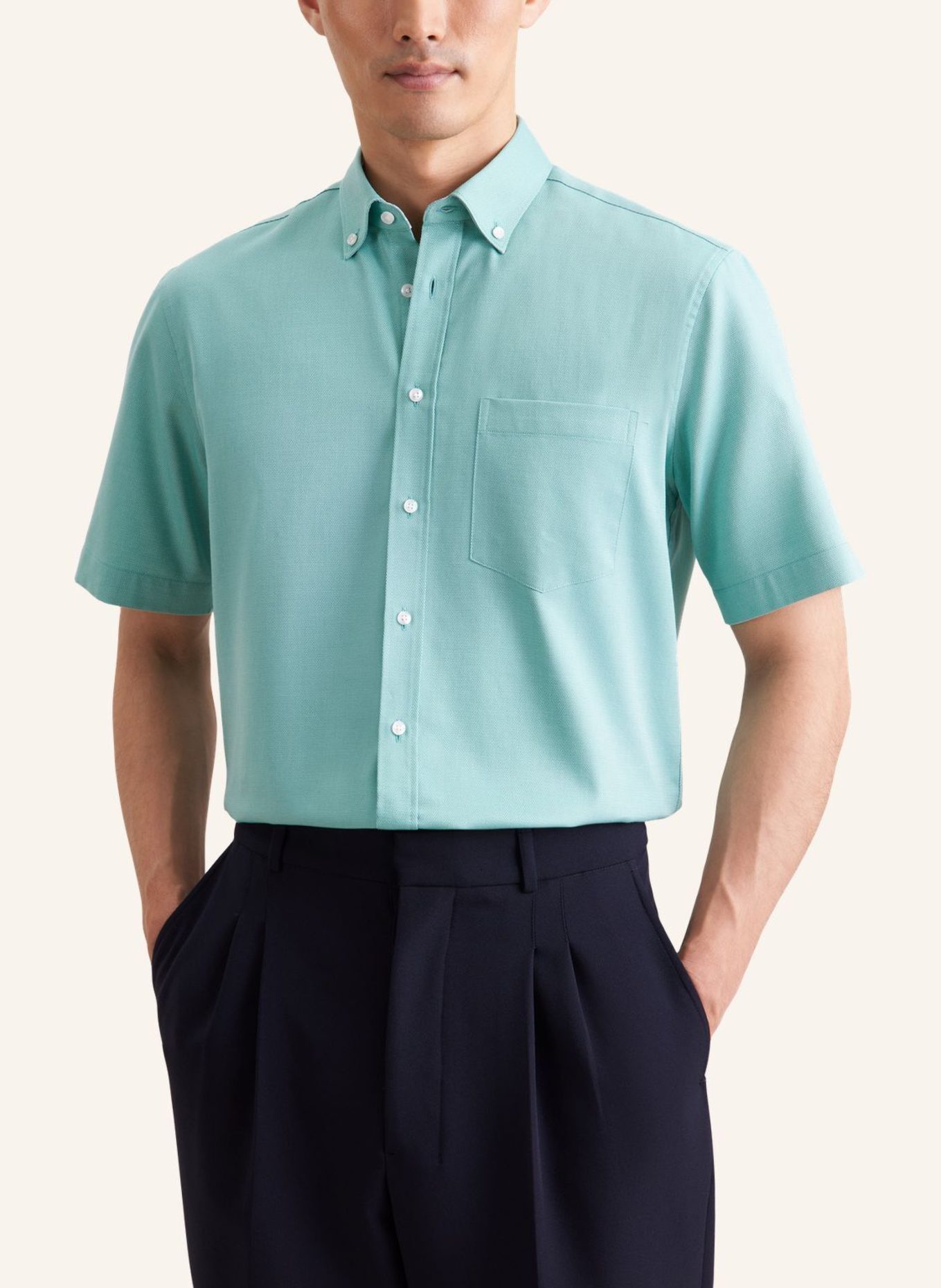 seidensticker Zakelijk overhemd met normale pasvorm: TURQUOISE