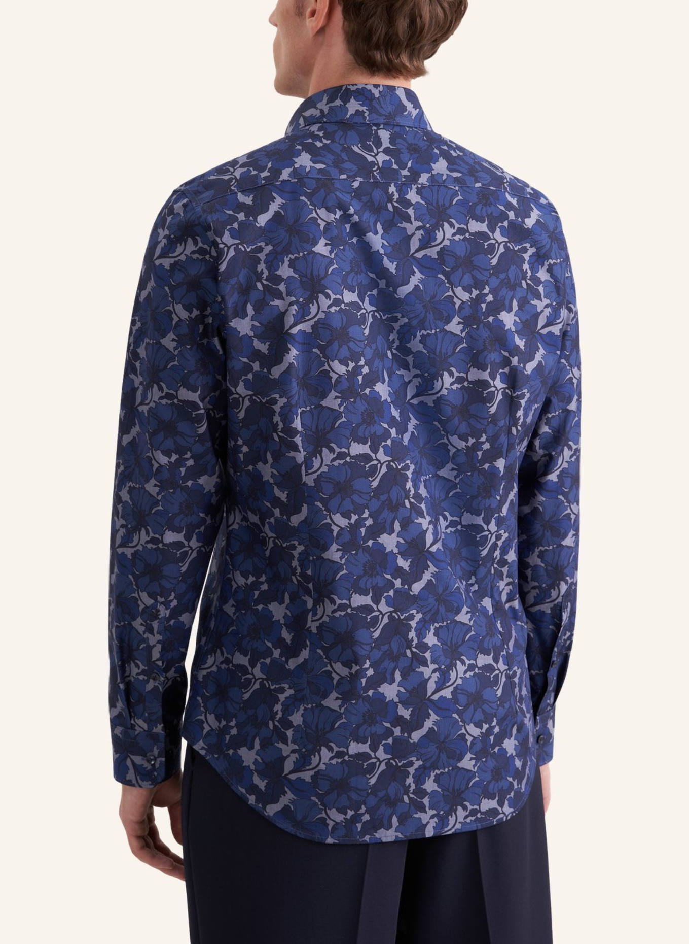 seidensticker Zakelijk overhemd met getailleerde pasvorm: DONKERBLAUW