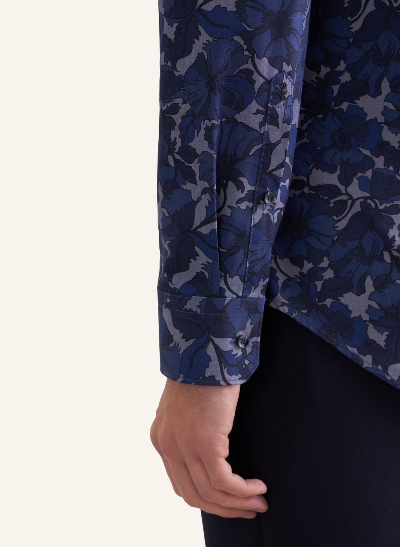 seidensticker Zakelijk overhemd met getailleerde pasvorm: DONKERBLAUW