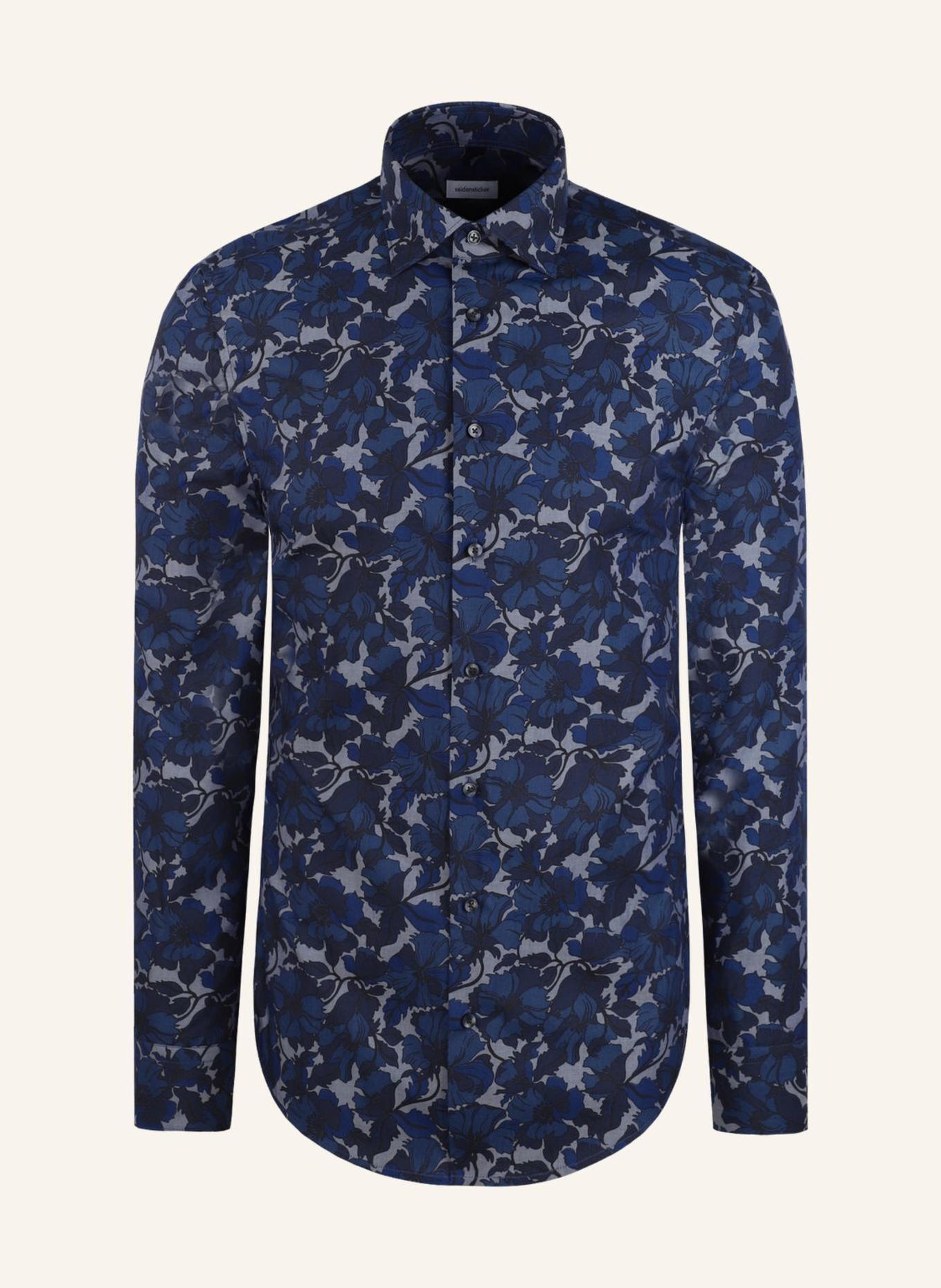 seidensticker Zakelijk overhemd met getailleerde pasvorm: DONKERBLAUW