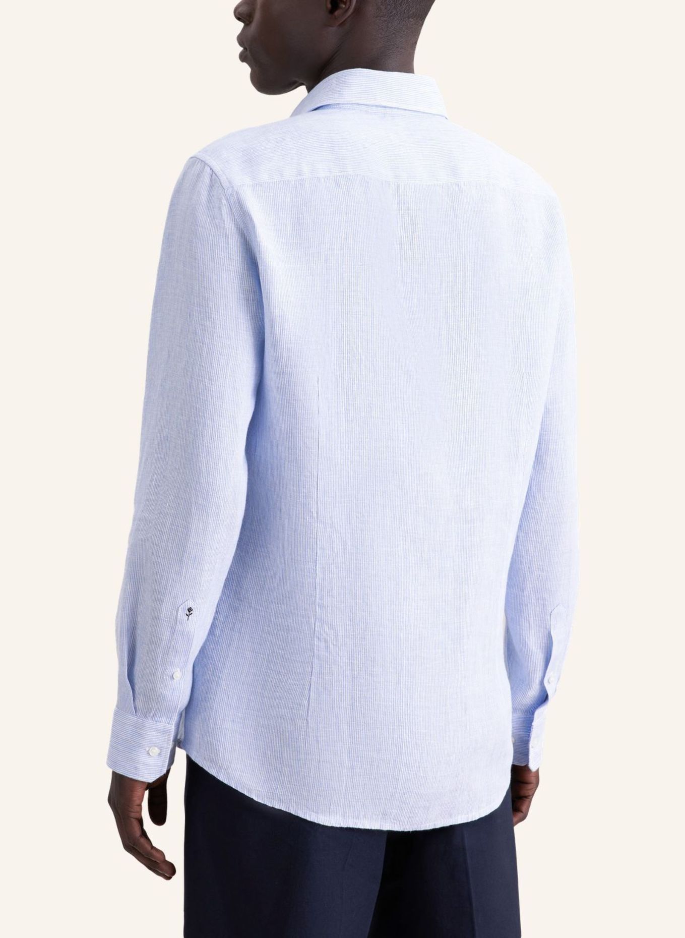 seidensticker Linnen overhemd, slim fit: BLAUW