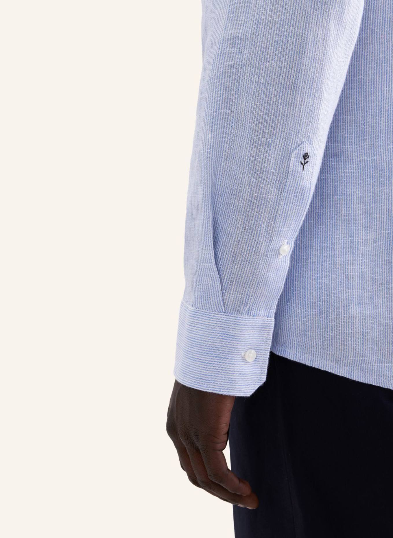 seidensticker Linnen overhemd, slim fit: BLAUW