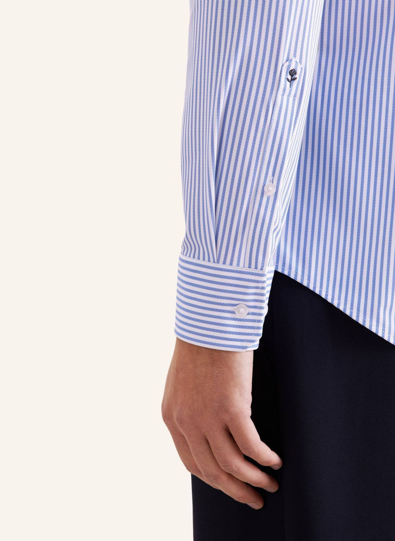 seidensticker Overhemd met slanke pasvorm: BLAUW