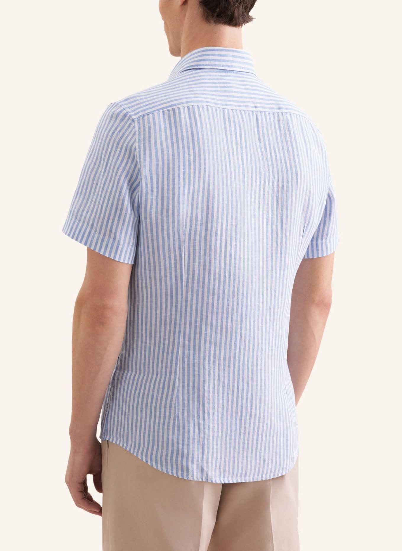 seidensticker Linnen overhemd, slim fit: BLAUW