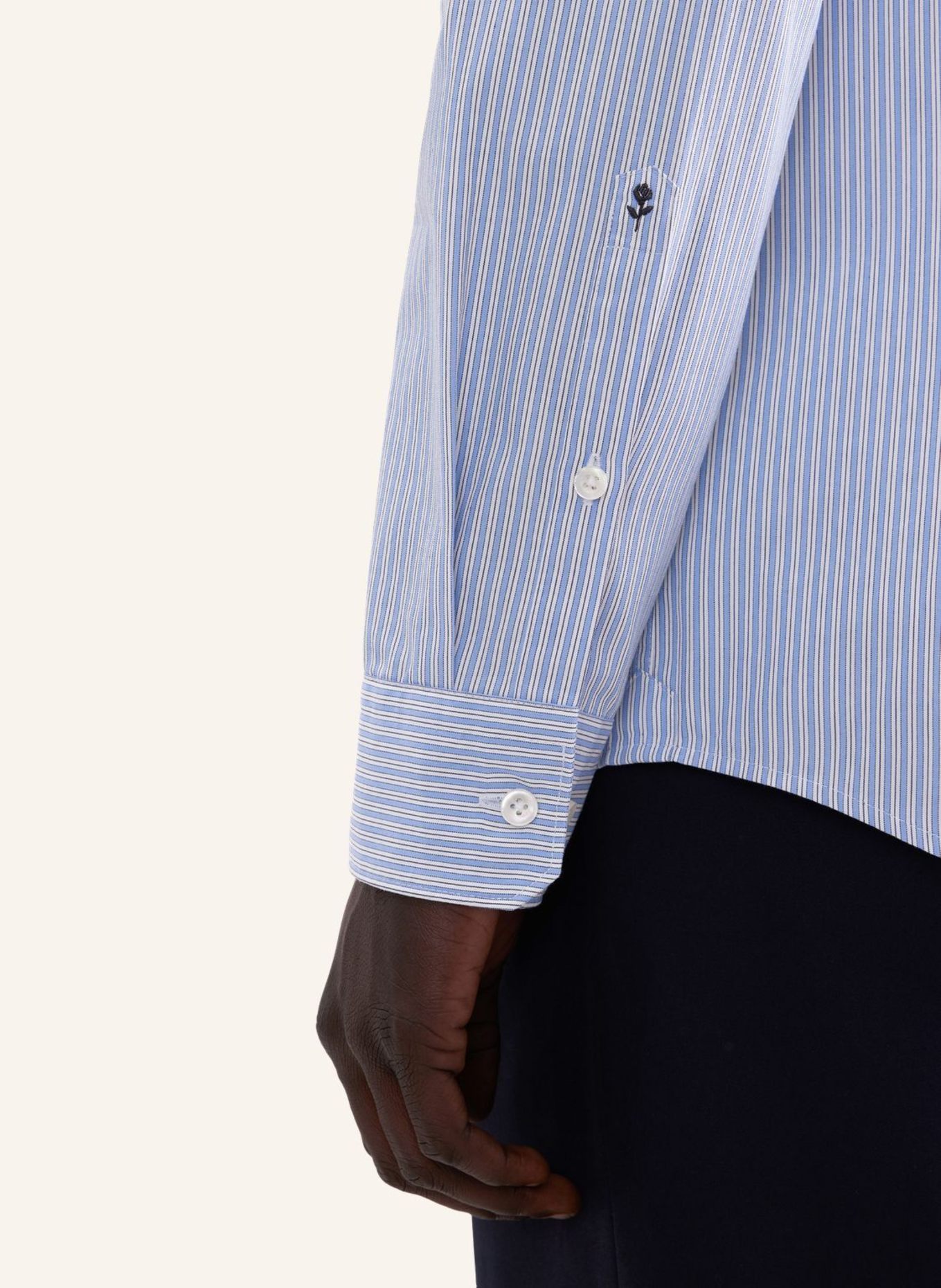 seidensticker Casual overhemd, slim fit: LICHTBLAUW