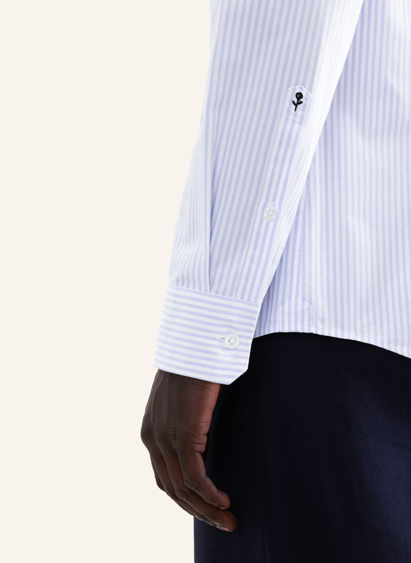 seidensticker Casual overhemd, slim fit: LICHTBLAUW
