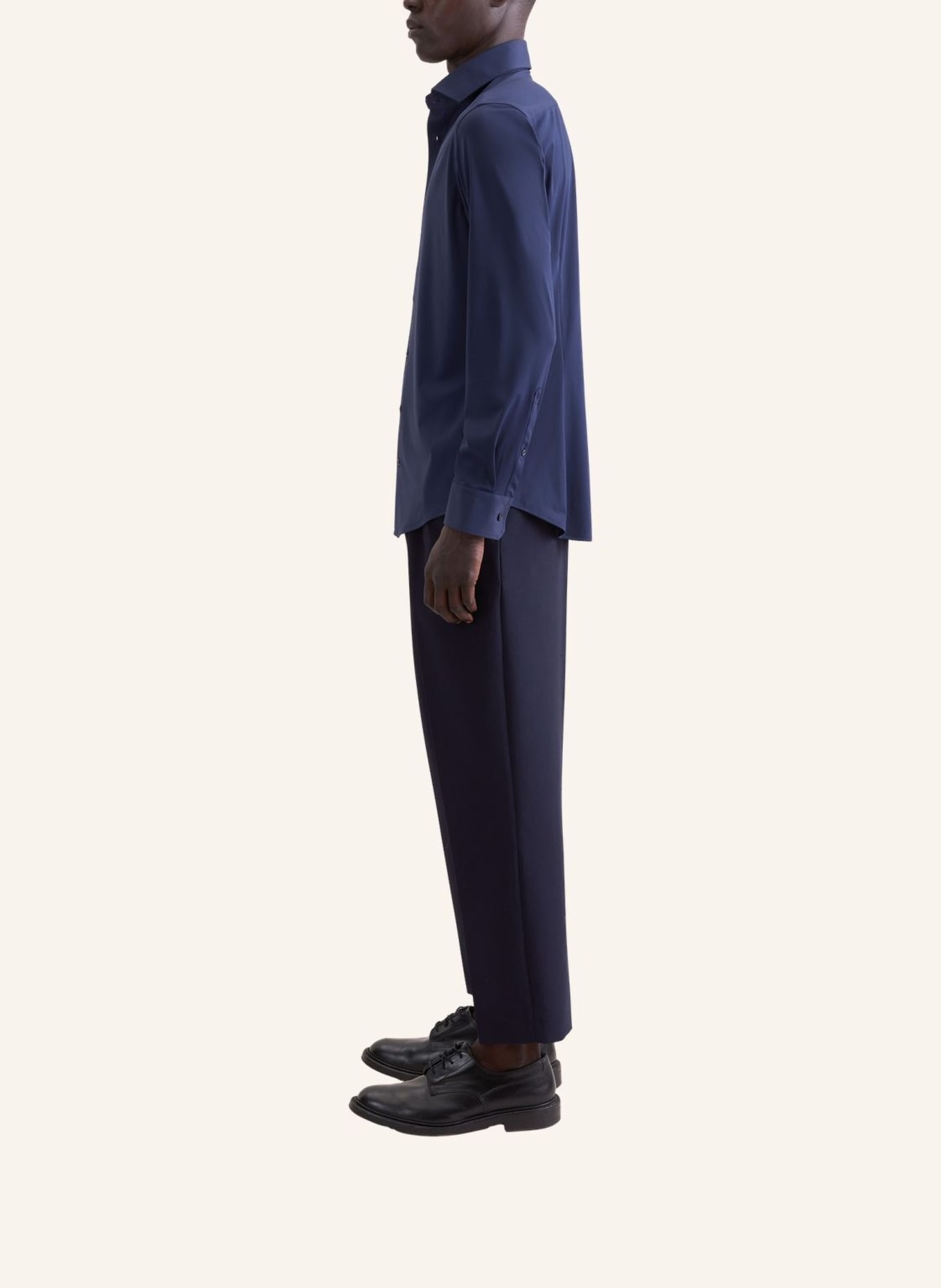 seidensticker Slim-Fit Performance Shirt: DARK BLUE