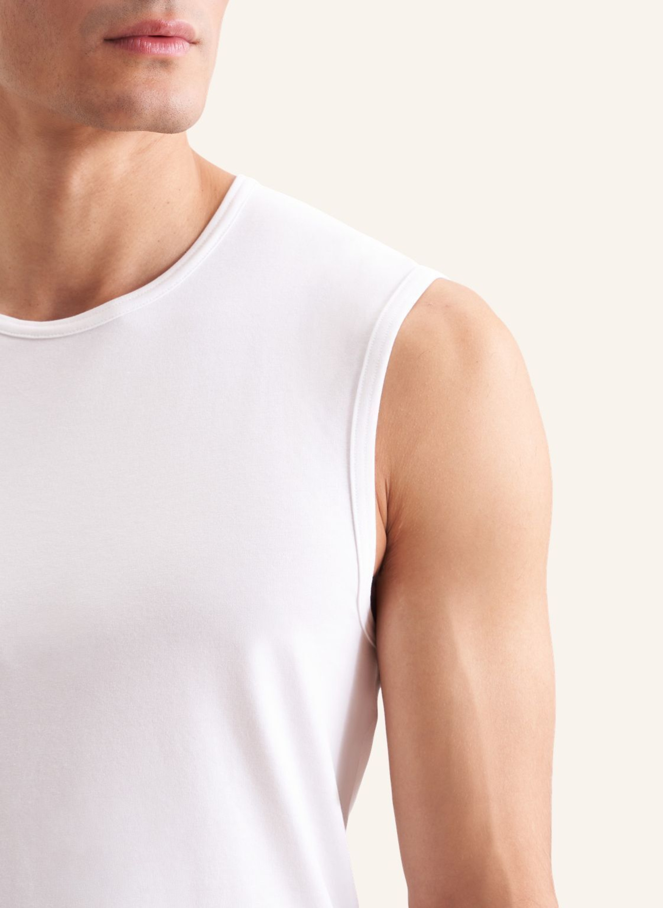 seidensticker T-shirt, tanktop met getailleerde pasvorm: WIT