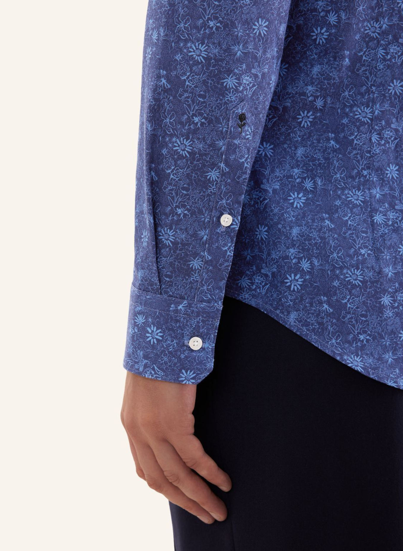seidensticker Business Hemd Shaped Fit: DUNKELBLAU