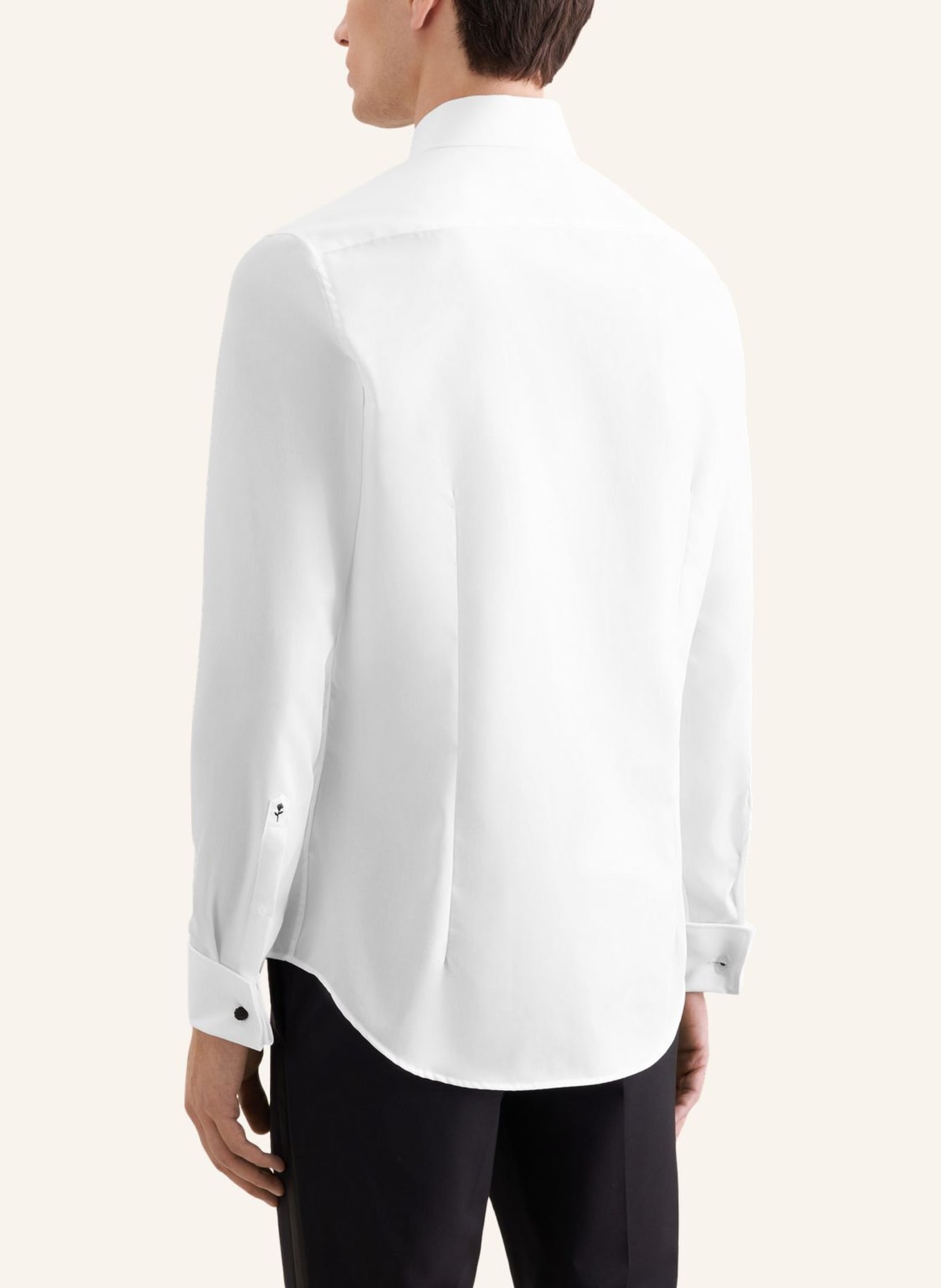 seidensticker Hemd Shaped Fit mit Umschlagmanschette: WEISS
