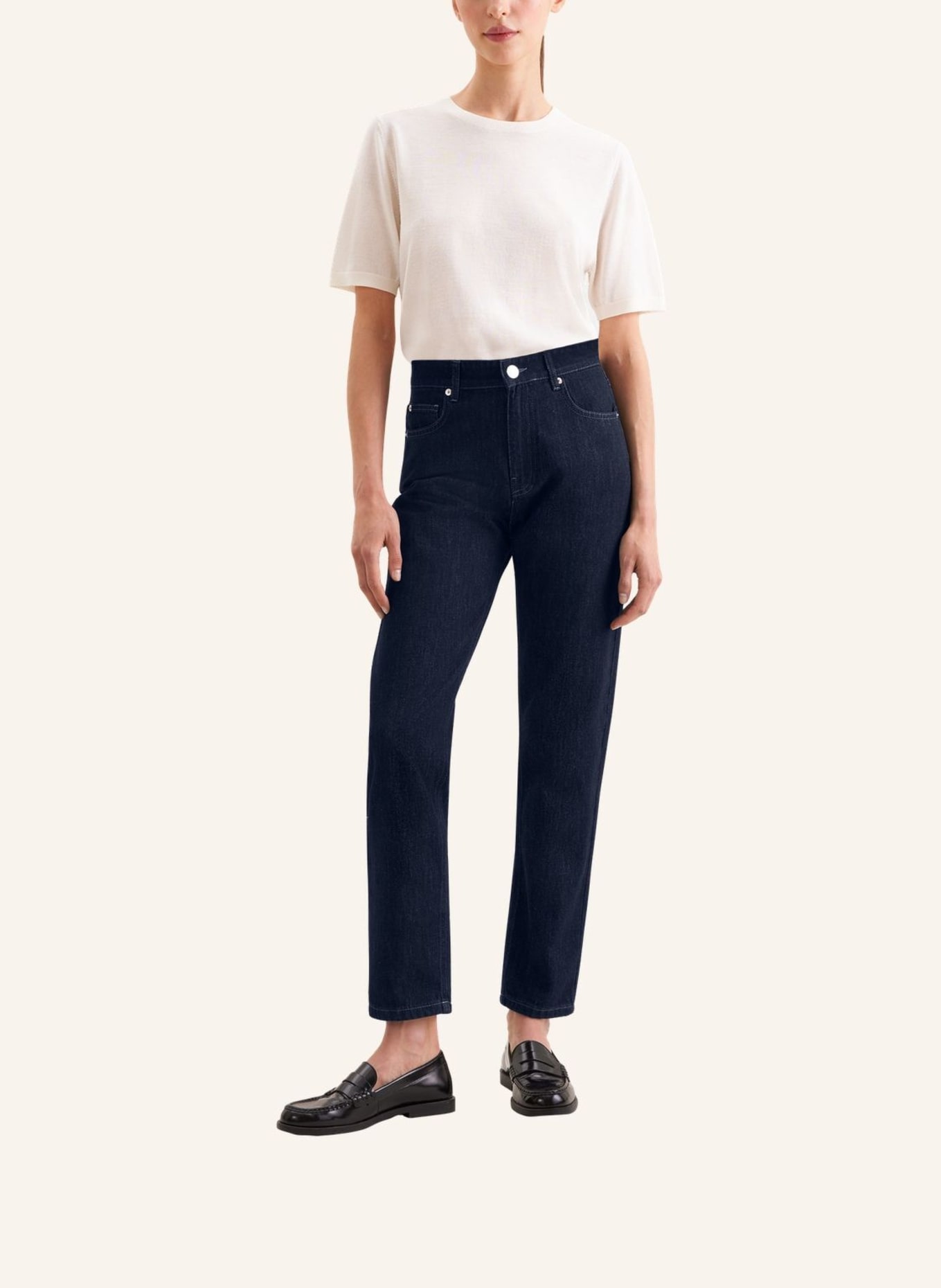 seidensticker 5-Pocket Denim: DUNKELBLAU