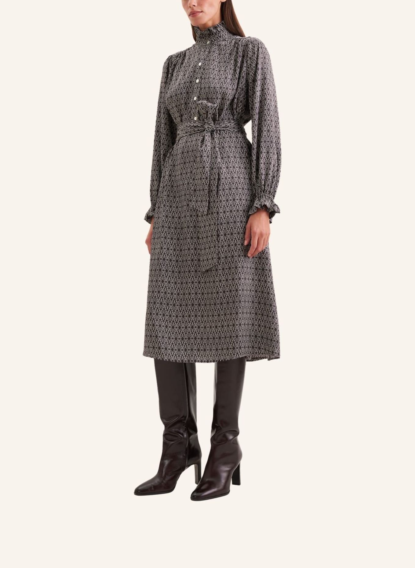 seidensticker Dress: BROWN