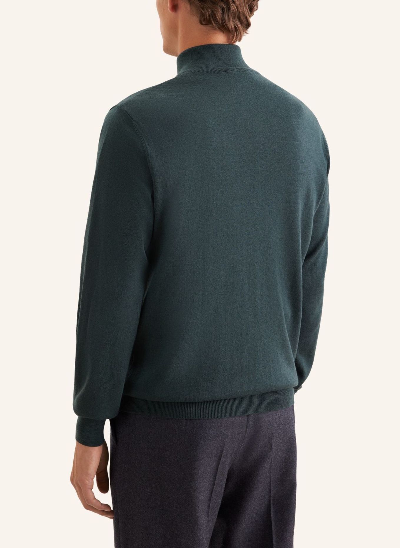 seidensticker Quarter Zip Regular Fit: GROEN