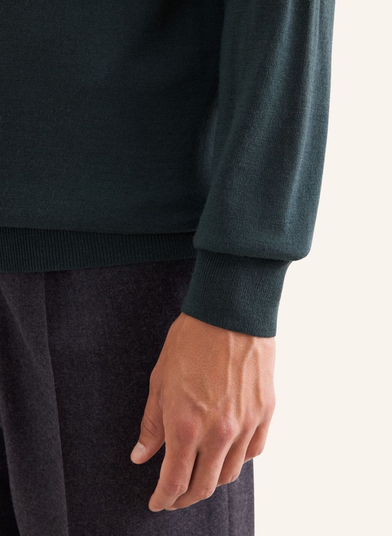 seidensticker Quarter Zip Regular Fit: GROEN