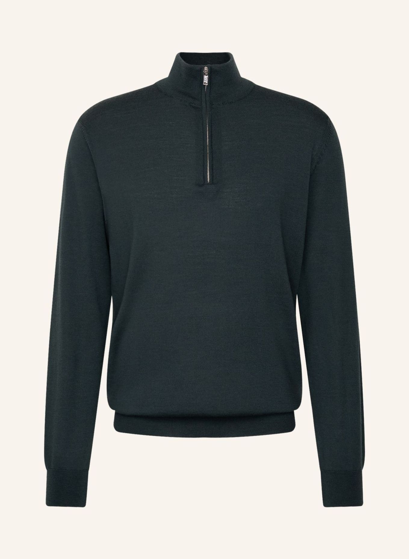 seidensticker Quarter Zip Regular Fit: GROEN
