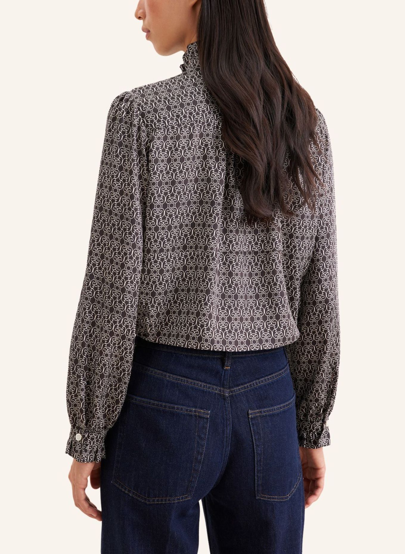 seidensticker Blouse met ruches: BRUIN