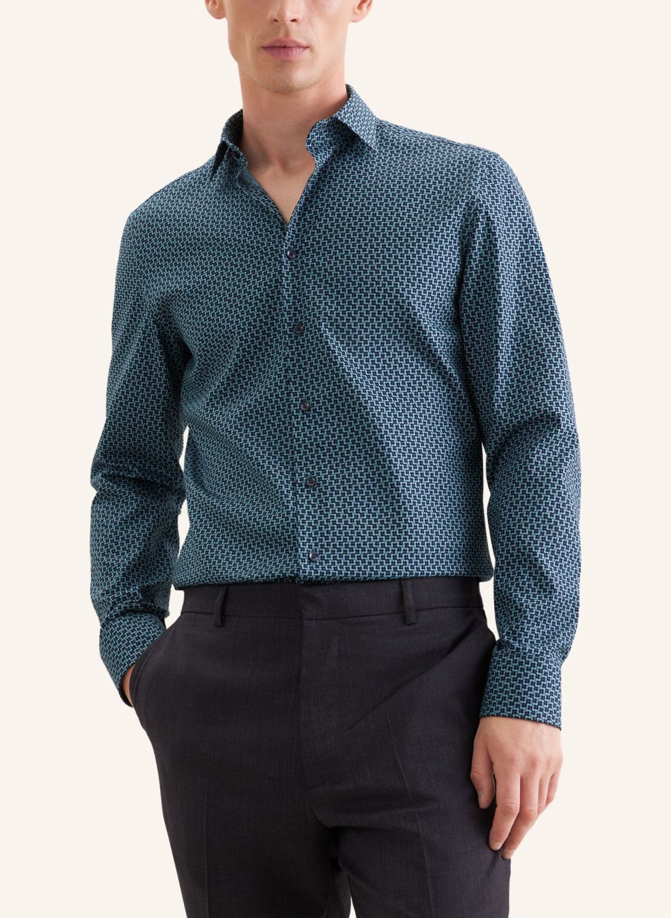 seidensticker Koszula biznesowa o kroju slim fit: ZIELONY